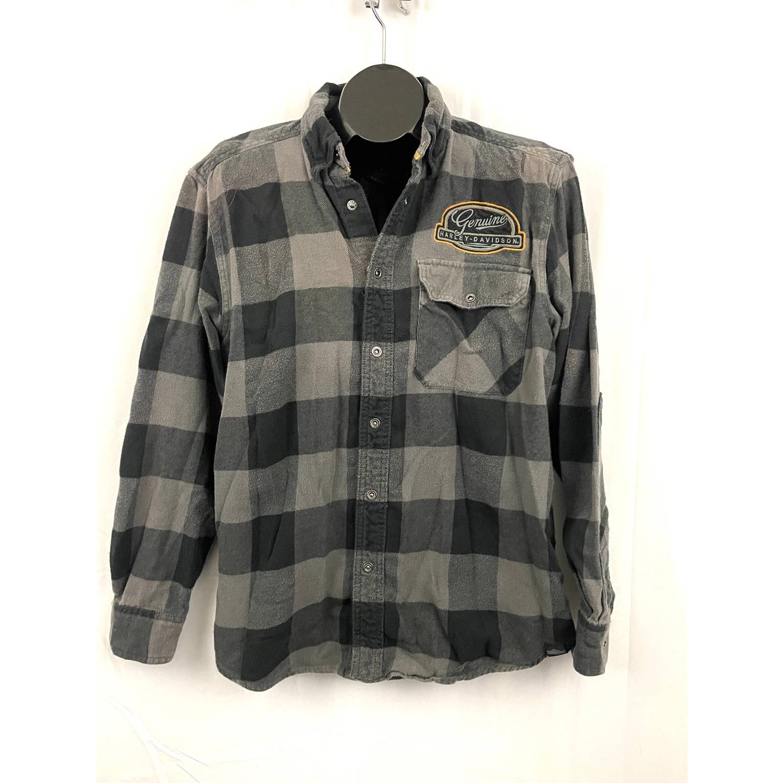 Harley Davidson Harley Davidson Gray Flannel Mens Shirt Button Down Grailed 