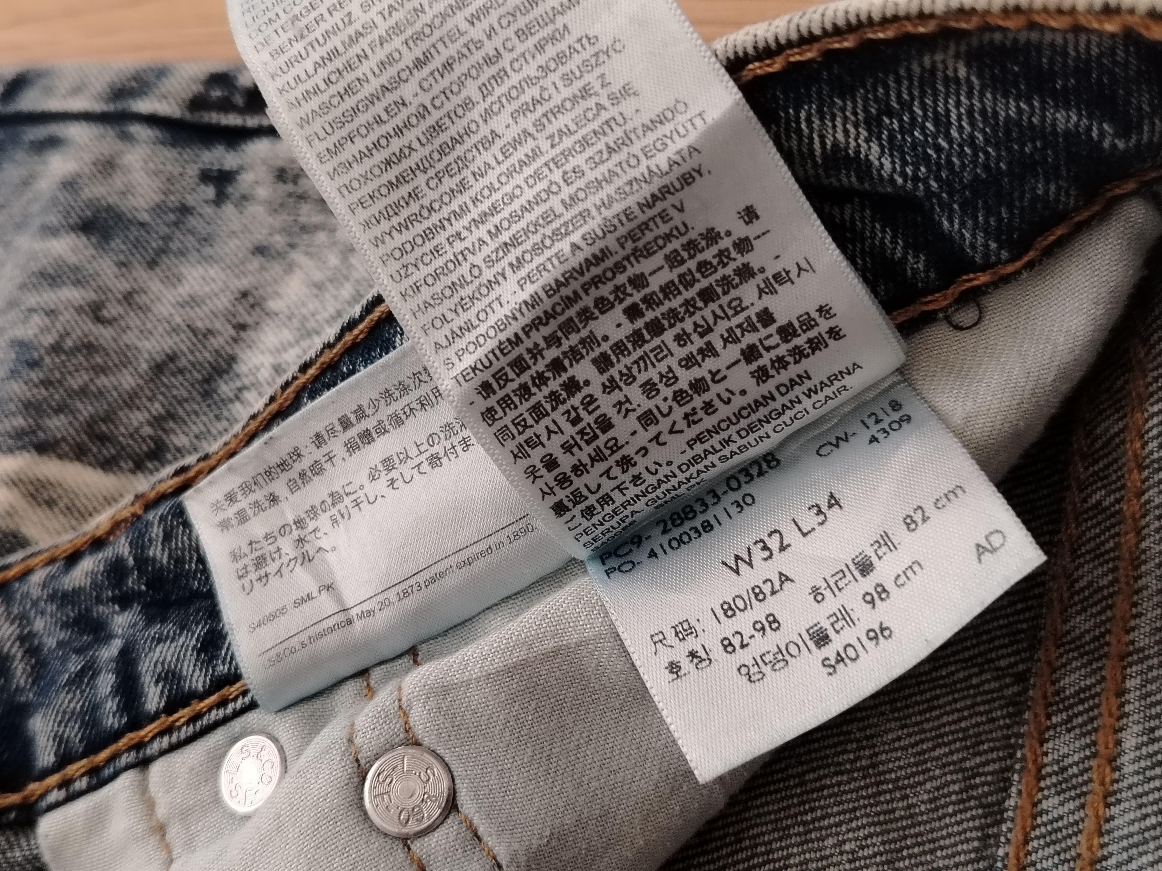 Levi's × Vintage Levis 512 Taper Jeans Acid Wash Vintage Size US 33 - 10 Thumbnail