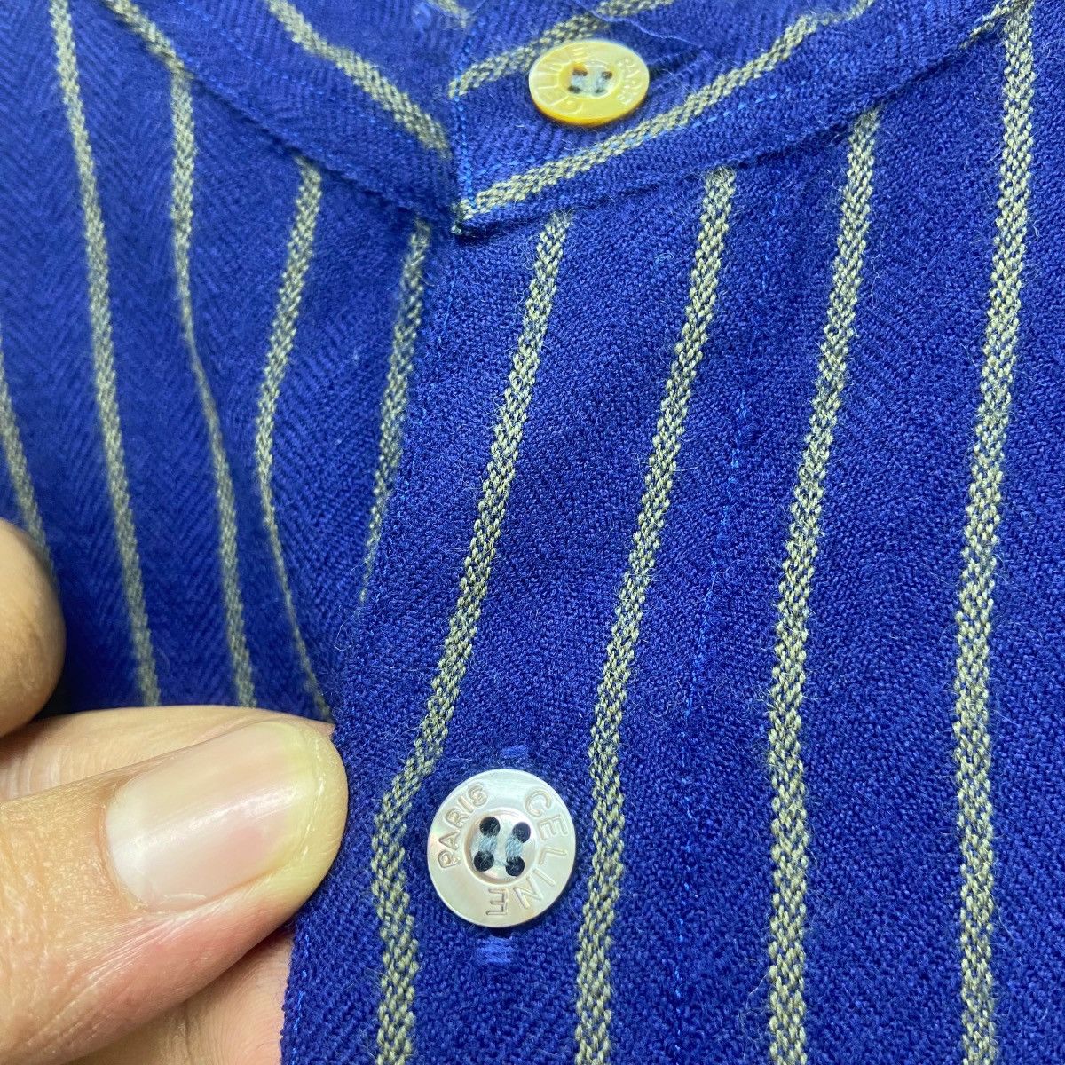 Celine Vintage Celine Paris Stripes Wool Flannel Size US S / EU 44-46 / 1 - 10 Thumbnail
