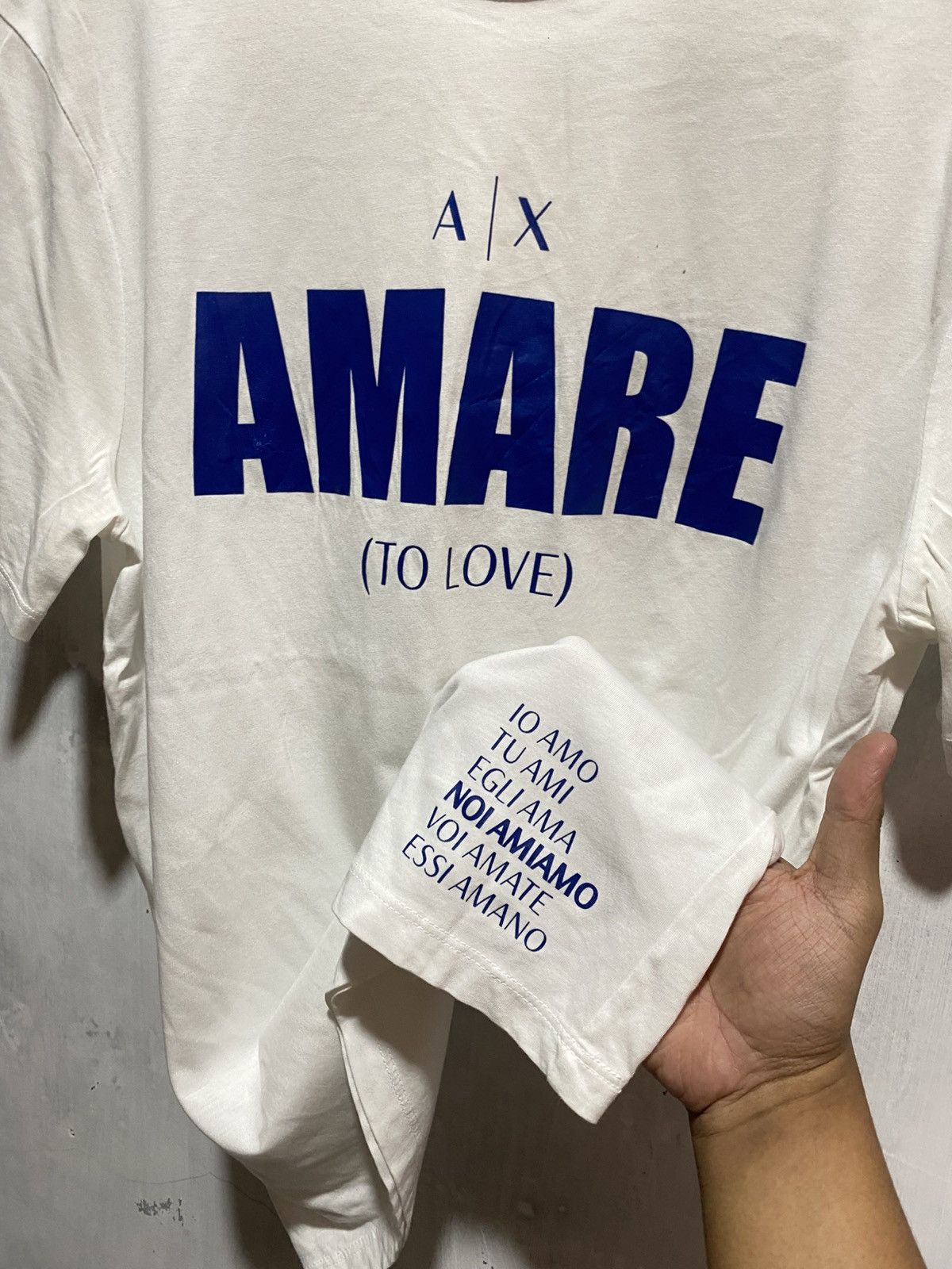 Armani Exchange 2000s armani exhange amare to love pima cotton tshirt Size US M / EU 48-50 / 2 - 2 Thumbnail