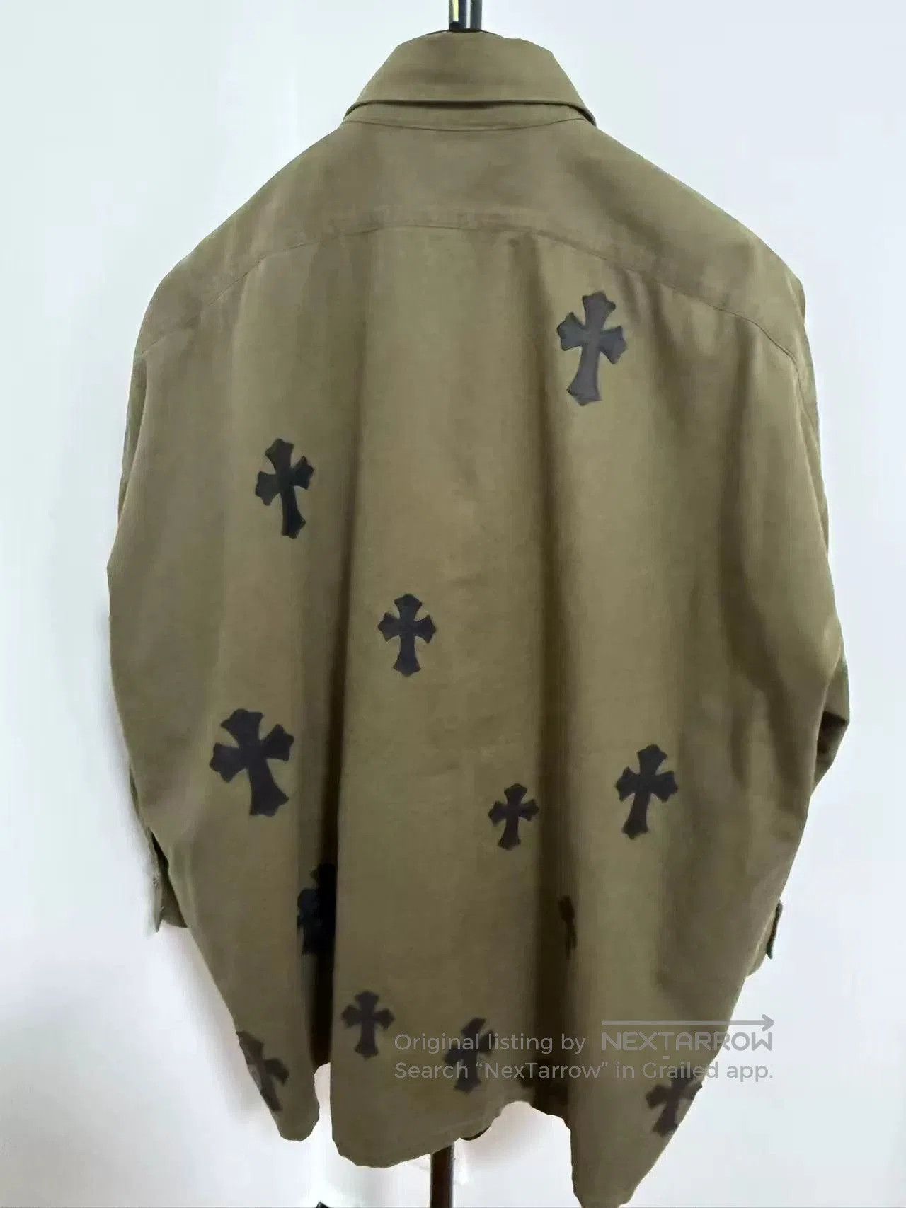 Chrome Hearts Chrome Hearts Army Green Batwing Sleeve Shirt. Size M / US 6-8 / IT 42-44 - 2 Thumbnail