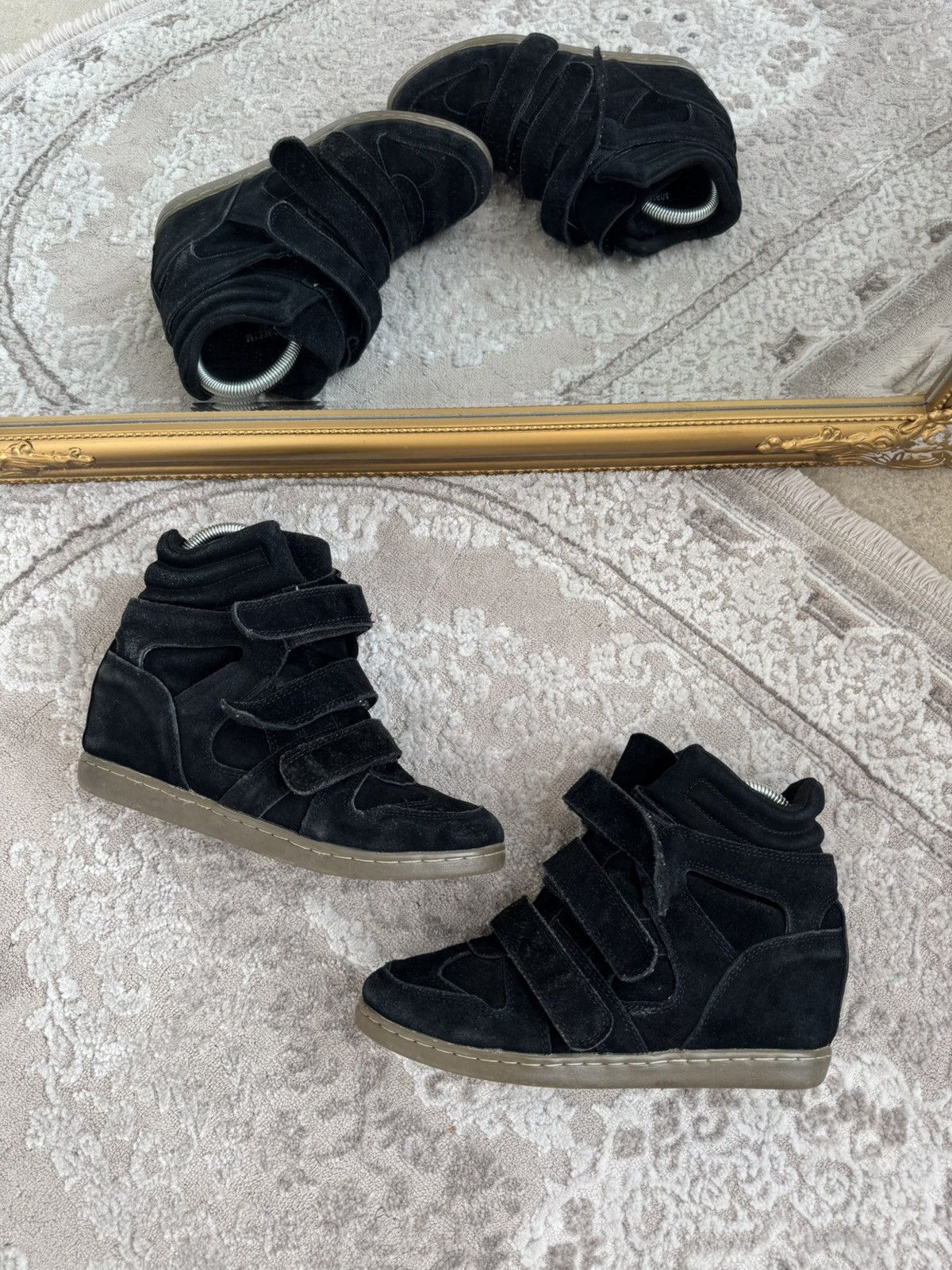 Isabel Marant Y2K Isabel Marant Style Sneakers Black Opium Avant-Garde Size US 9 / IT 39 - 1 Thumbnail