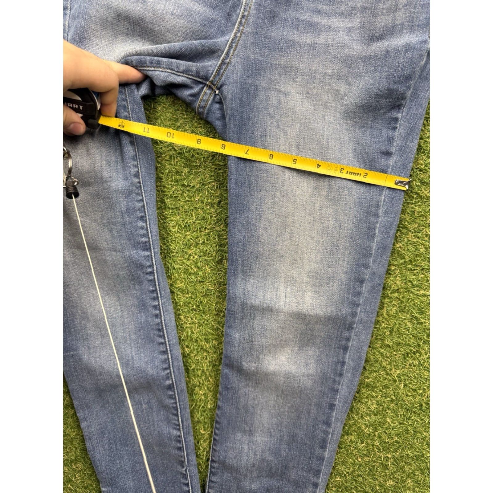 Denime Judy Blue Jeans Womens 7/28 Blue Skinny Fit Stretch Denim Slit Cuff JB8278MD Jeans Size 28 Blue Slim 5-Pocket Womens Regular Winter Summer Spring Fall Size 28" / US 6 / IT 42 - 7 Thumbnail