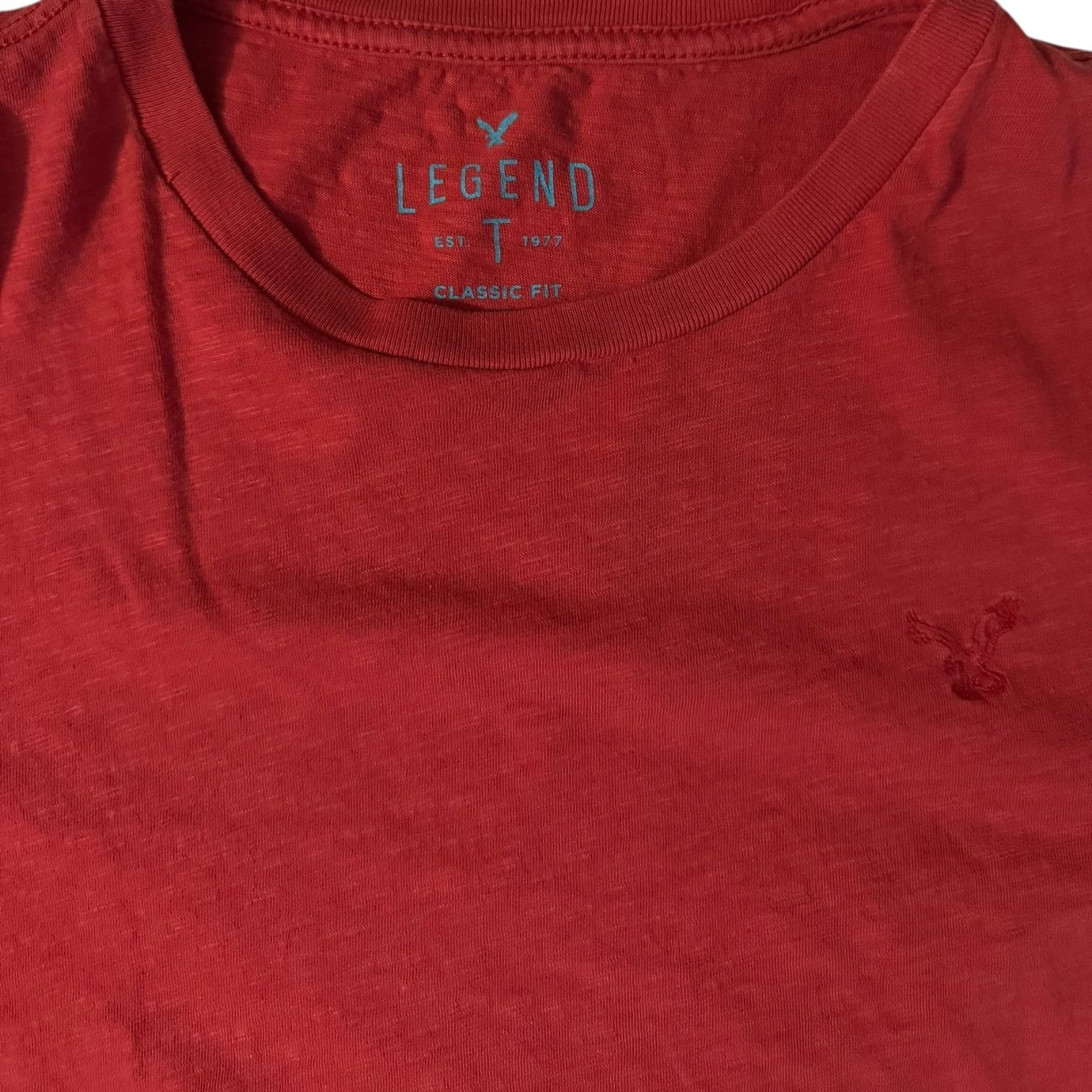 American Eagle Outfitters American Eagle Legend Classic Fit Tee Solid Red Extra Small Size US XS / EU 42 / 0 - 2 Thumbnail