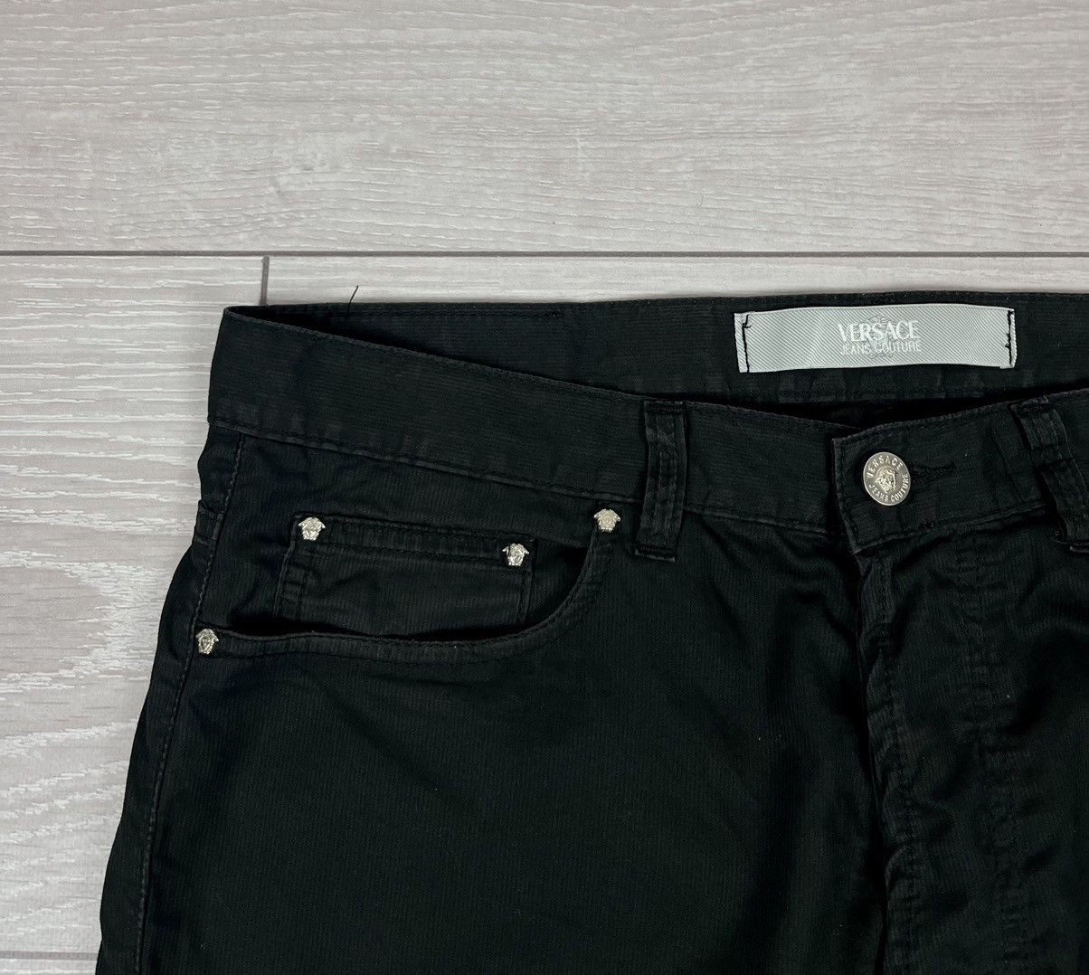 Versace Jeans Couture Versace Jeans Couture Vintage 90s Black Wide Leg Pants Size US 32 / EU 48 - 7 Thumbnail