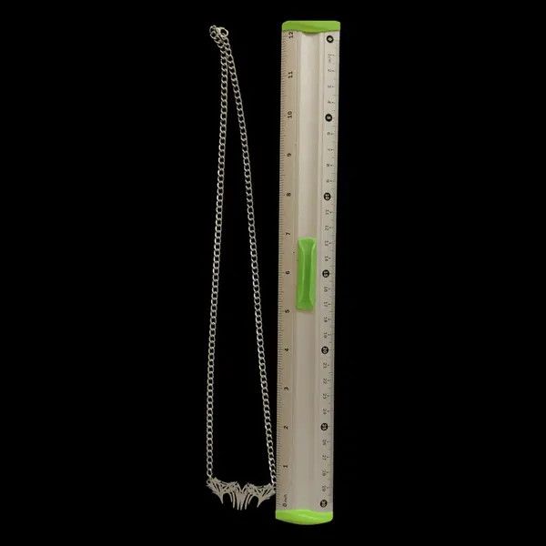 VIBE Spike Graffiti Chain Necklace Punk Gothic Chrome Rock Venom Size ONE SIZE - 4 Thumbnail