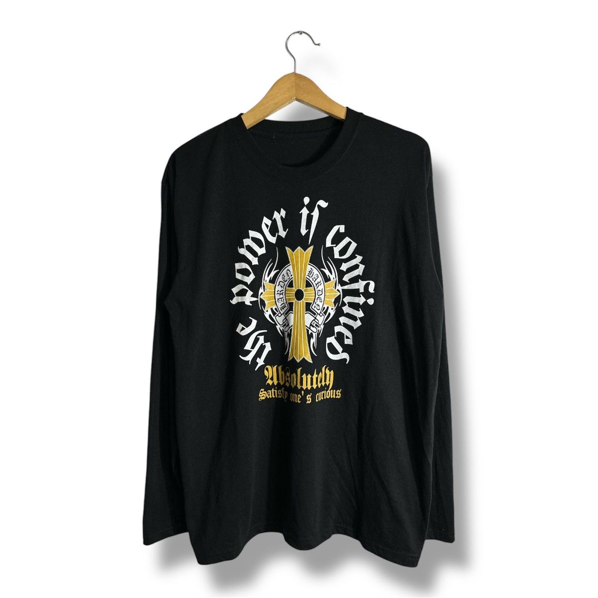 Beauty Beast ABSOLUTELY HOLE YELLOW CROSS LONG SLEEVE TEE IFSIX LGB STYLE Size US L / EU 52-54 / 3 - 1 Thumbnail