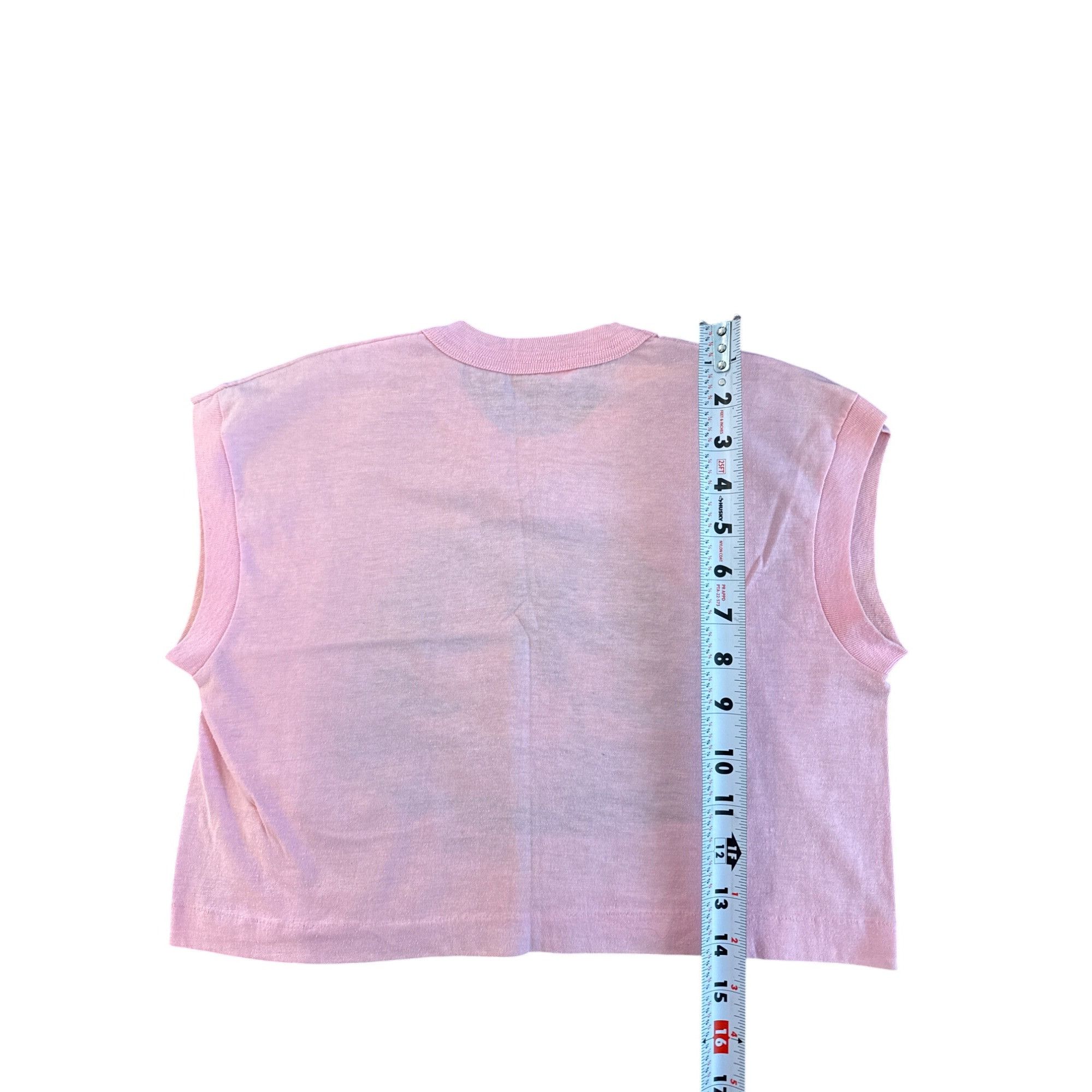 Vintage Vintage 1983 Daytona Beach Crop Top Shirt Pink Lynn Print M Size M / US 6-8 / IT 42-44 - 4 Thumbnail