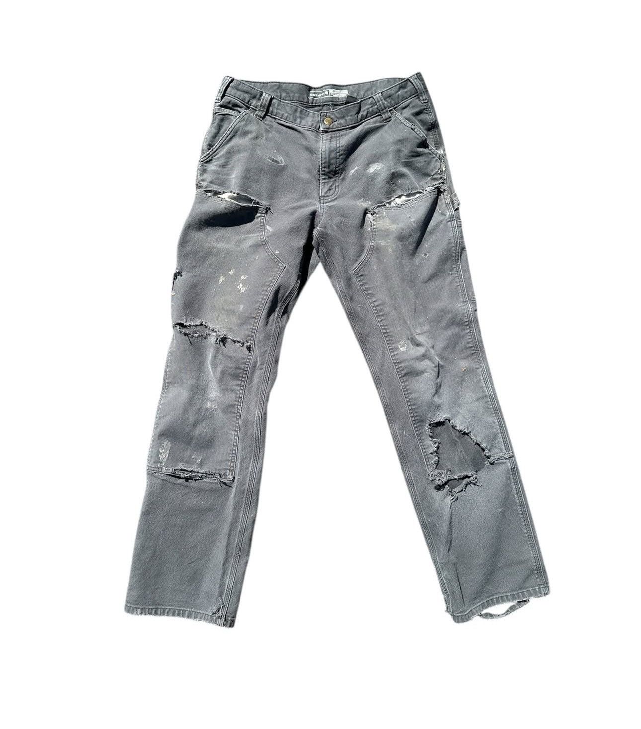 Carhartt Vintage Thrashed Carhartt double knees pants Size US 34 / EU 50 - 1 Thumbnail