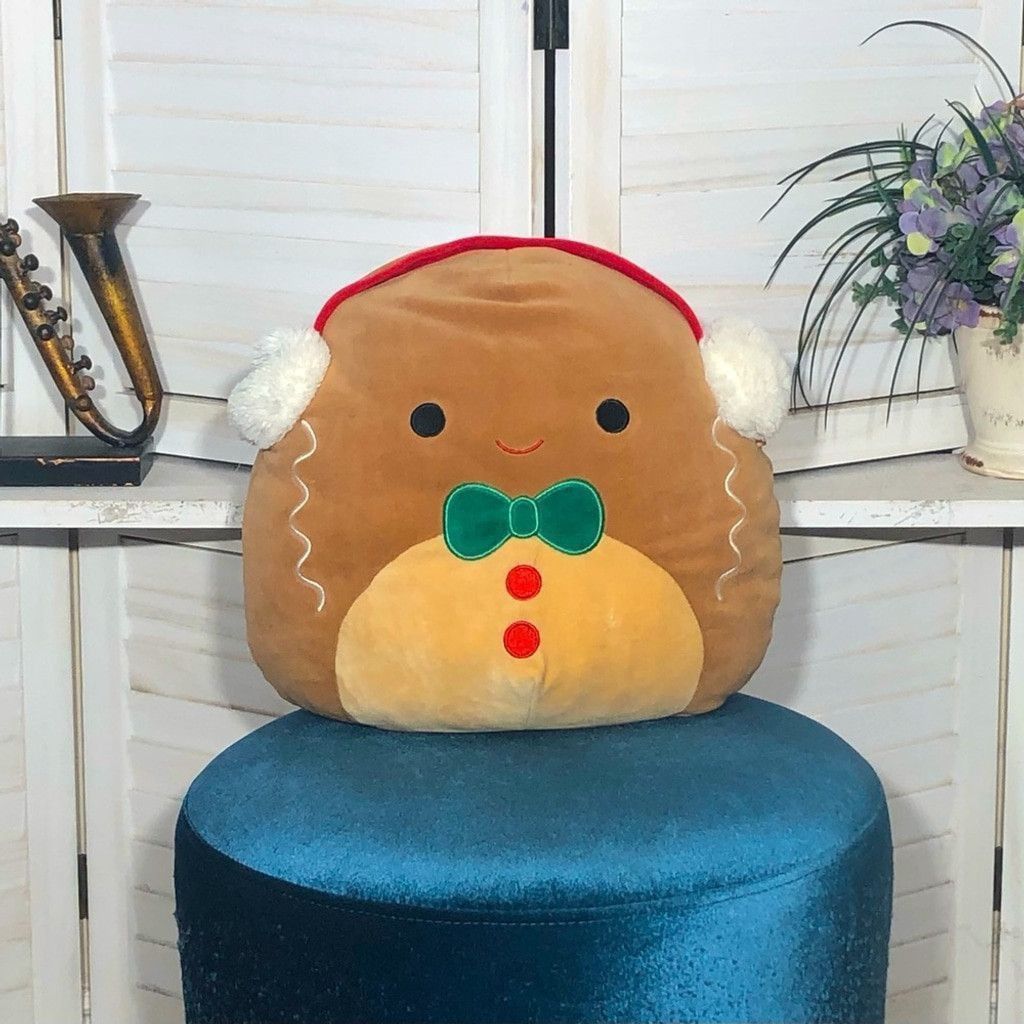 Vintage Squishmallows Xmas Christmas Gingerbread man earmuffs 15 X 6 Size ONE SIZE - 1 Thumbnail