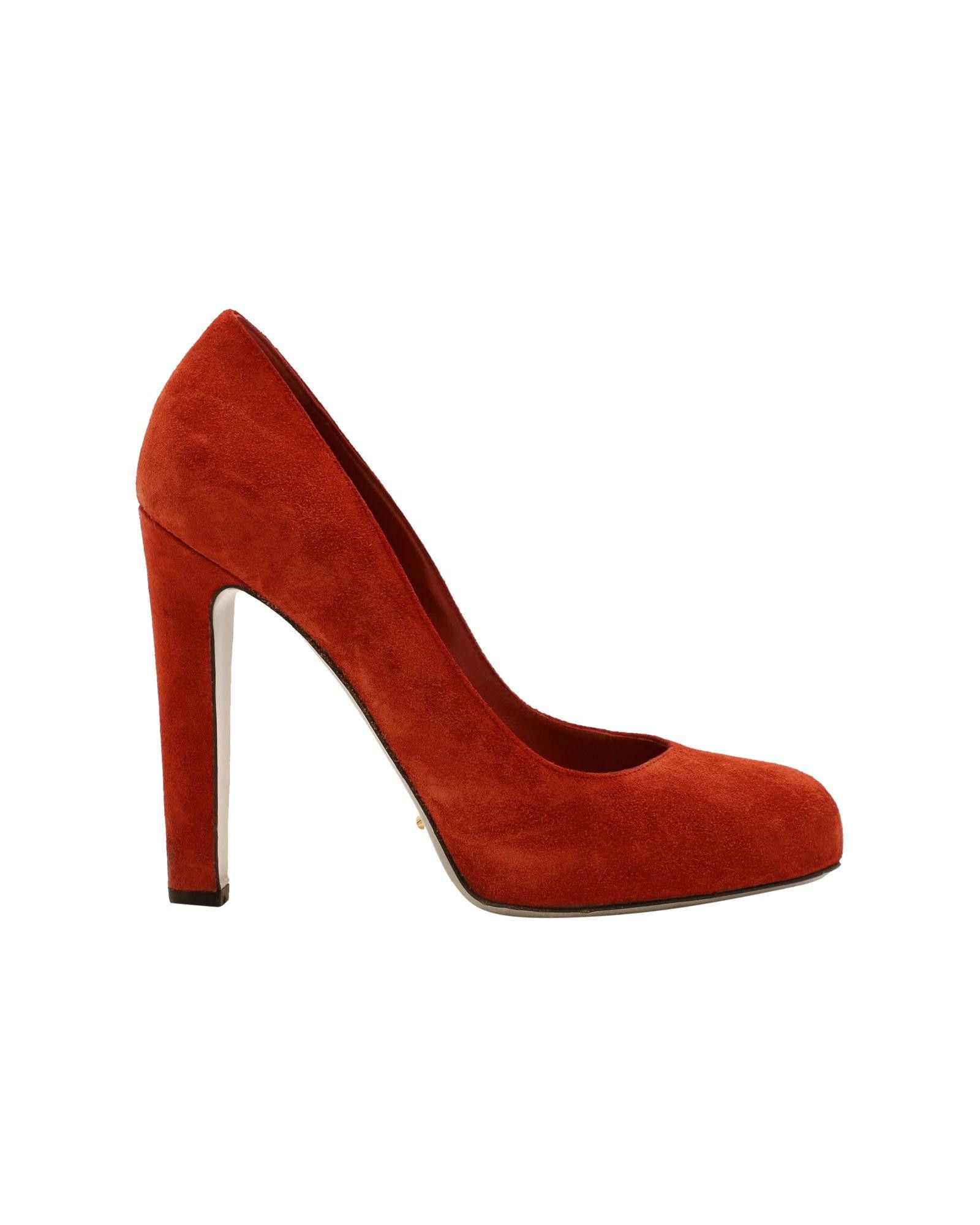 image of Sergio Rossi Red Suede 120 Pumps Shoes, Women's (Size 8)