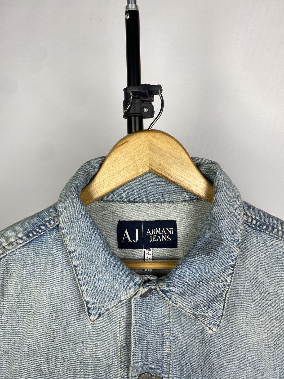 Giorgio Armani Vintage 90s Armani Jeans BIG LOGO Denim Jacket Size US M / EU 48-50 / 2 - 4 Thumbnail
