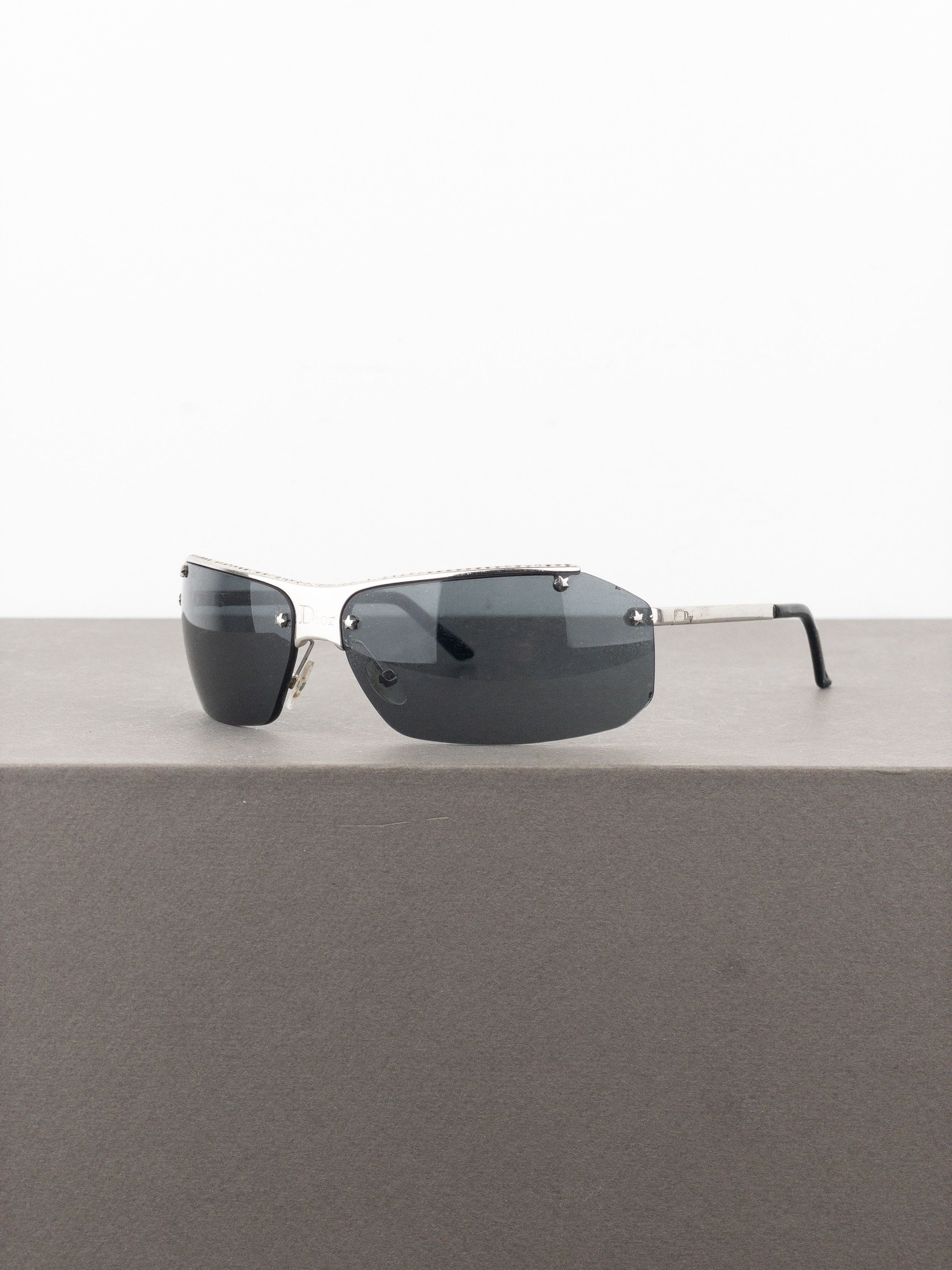 Dior 2000s Hit 2 Swarovski Rhinestone Rimless Sunglasses