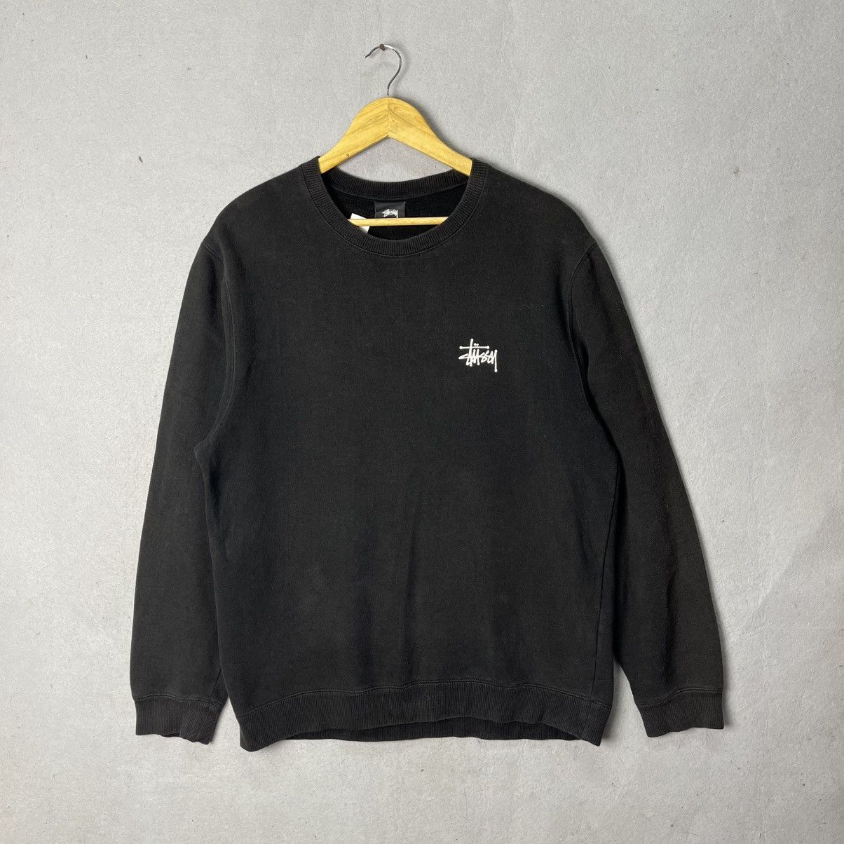 Stussy Stüssy Big Logo Crewneck Sweatshirt Black Large Size US L / EU 52-54 / 3 - 3 Thumbnail