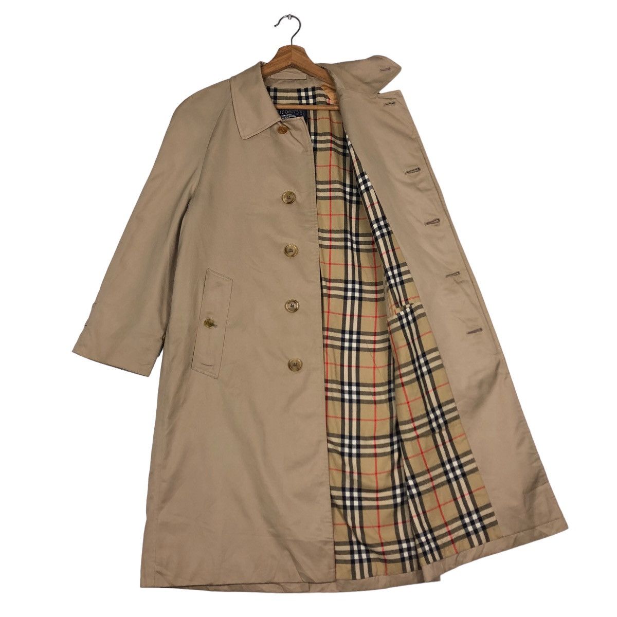 Burberry 🔥Vintage Long Jacket Burberry Made in England Nova Check Size US M / EU 48-50 / 2 - 10 Thumbnail