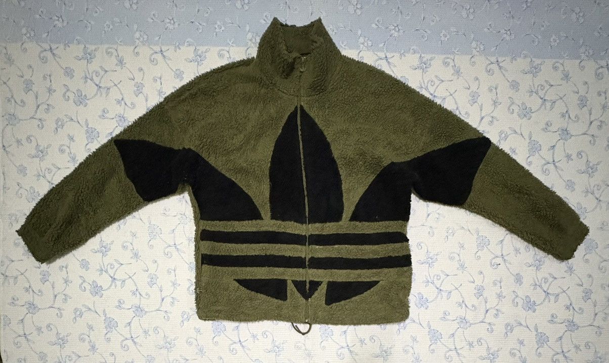 Adidas Adidas Sherpa Jacket Sweater Knitwear Big Logo Size US M / EU 48-50 / 2 - 1 Thumbnail