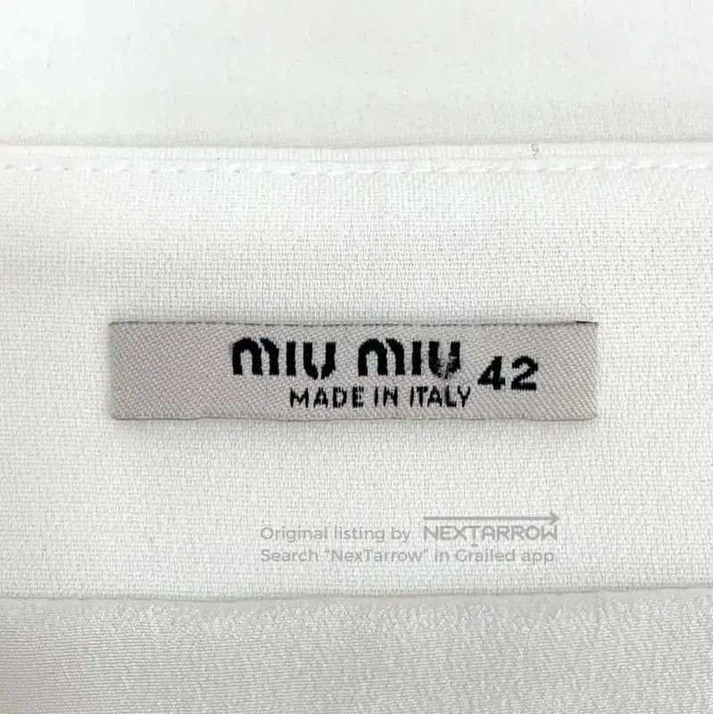 Miu Miu Miu Miu White Triacetate Women's Dress . Size XXS / US 00 / IT 34 - 5 Thumbnail