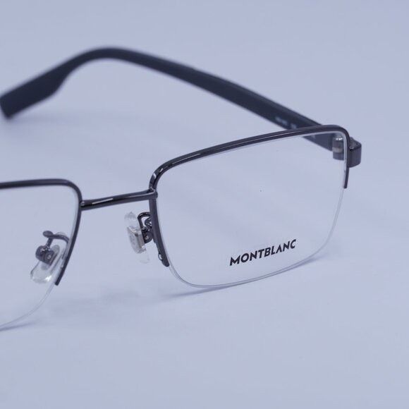 Montblanc Montblanc MB0188O 006 Eyeglasses Grey 57mm Rectangle Frame Size ONE SIZE - 2 Thumbnail