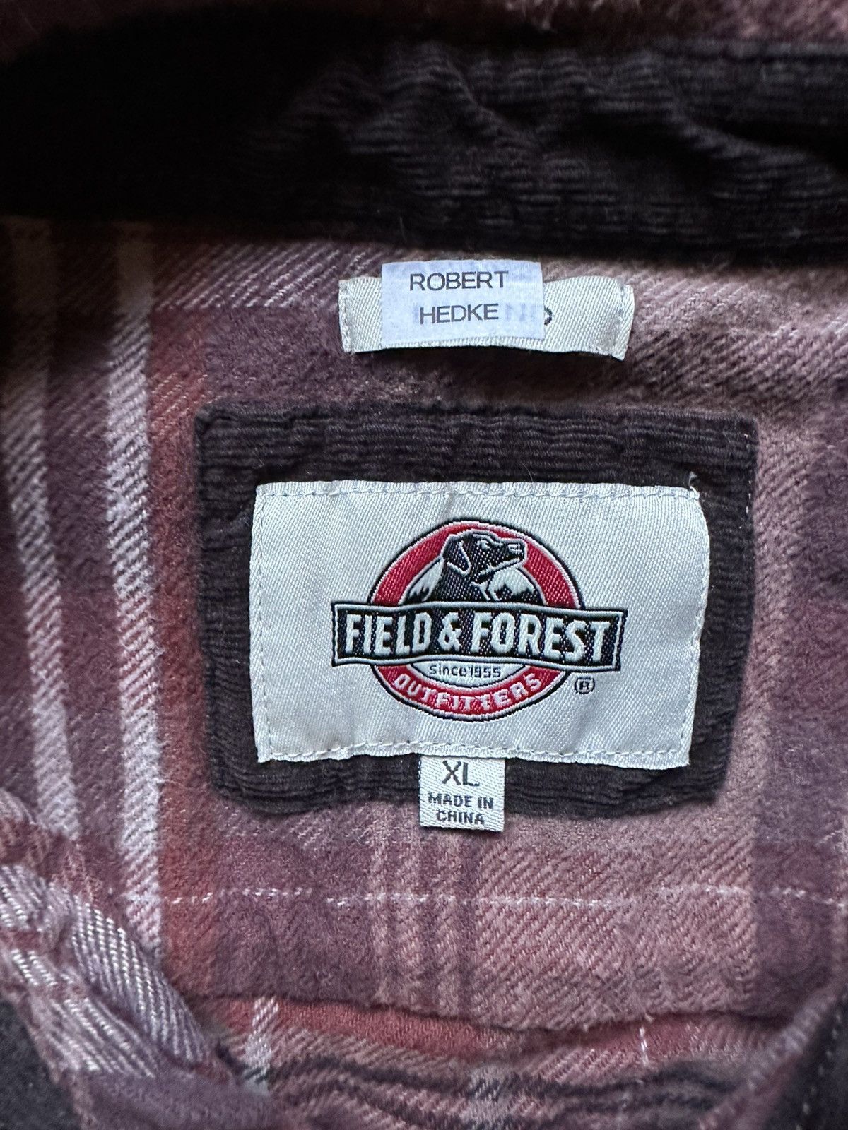 Vintage Burgundy flannel shirt Size US XL / EU 56 / 4 - 4 Thumbnail
