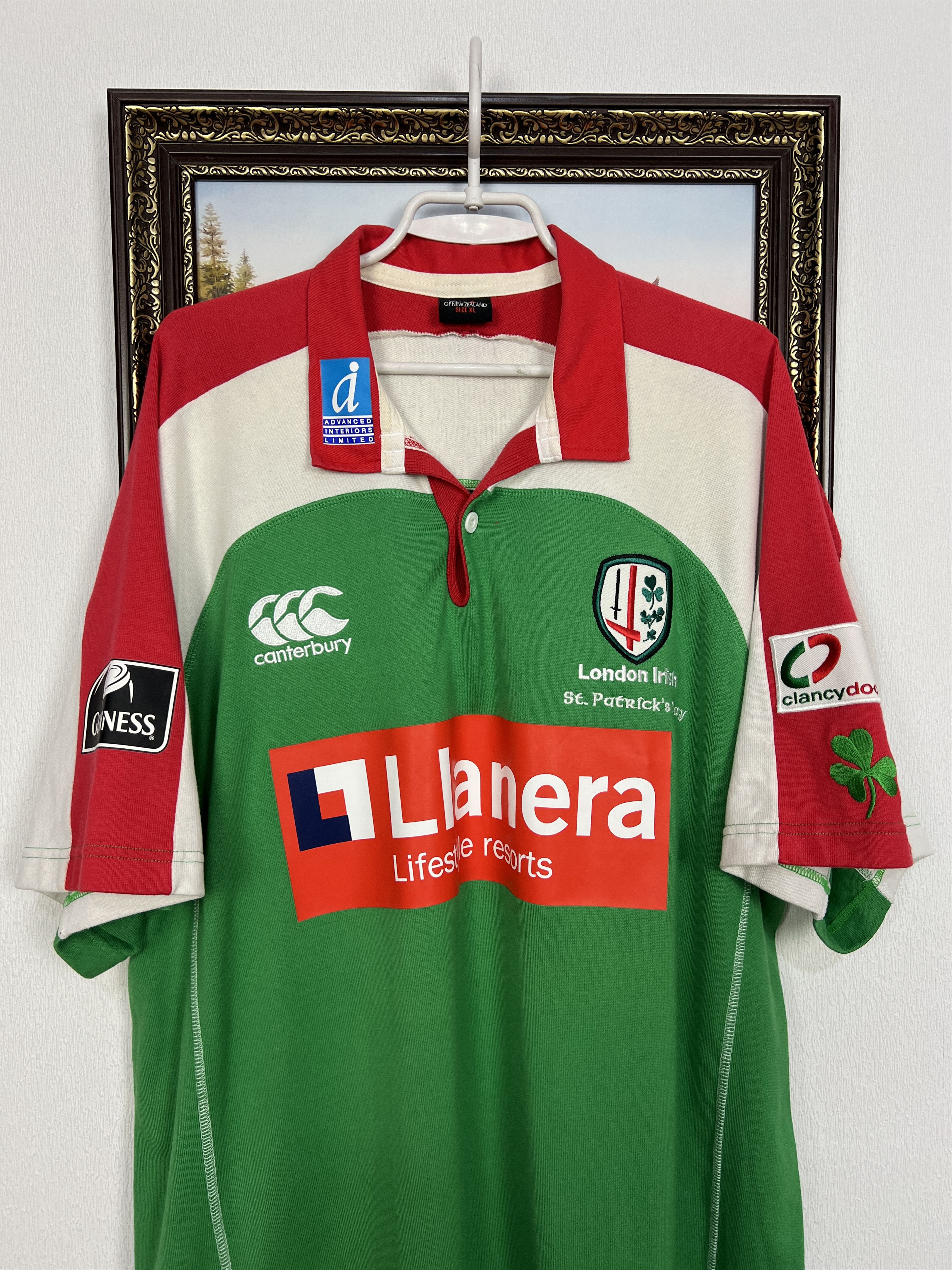 Vintage Canterbury London Irish Rugby Jersey Trikot Player Issue Size US XL / EU 56 / 4 - 2 Thumbnail
