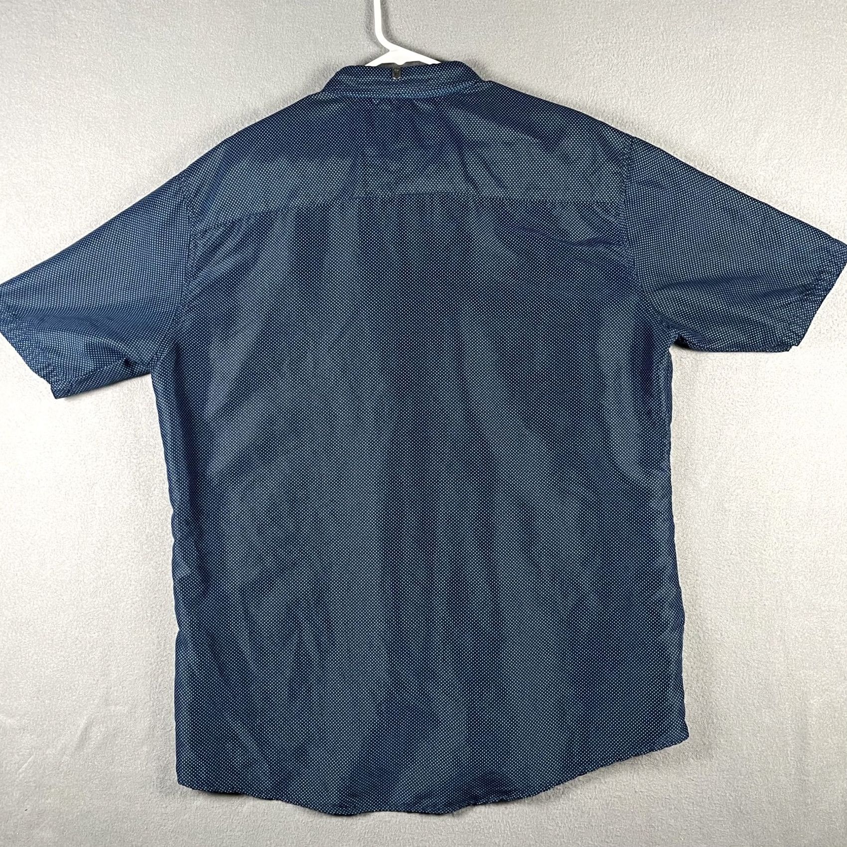 Vintage 17 One Shirt Mens 2XL Blue Polka Dot Short Sleeve Button Casual Pocket Size US XXL / EU 58 / 5 - 3 Thumbnail