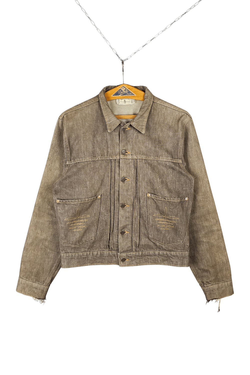 Polo Ralph Lauren 1987 RL “Polo Western” Pleated Trucker – Sulfur Brown Denim Size US L / EU 52-54 / 3 - 1 Thumbnail