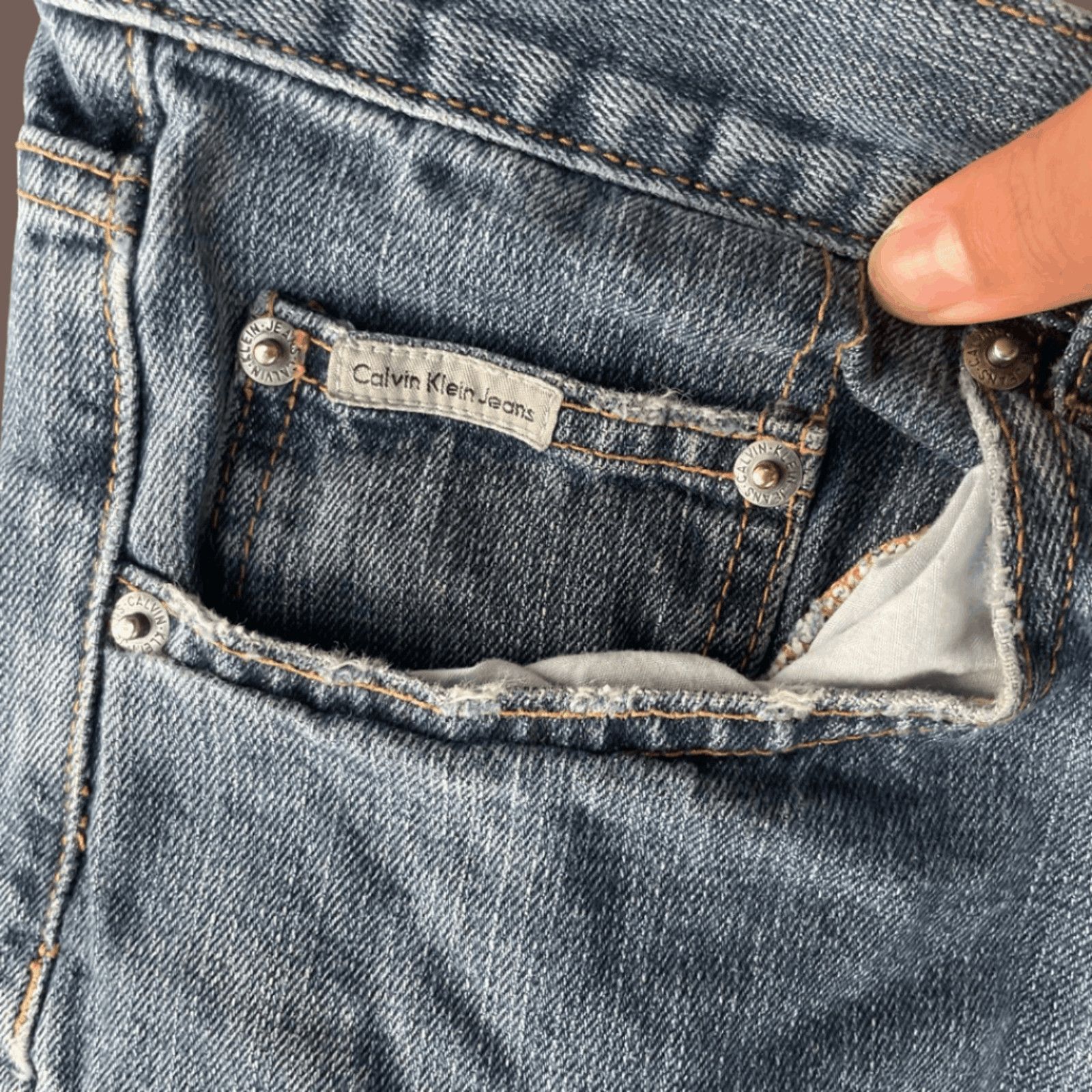 Calvin Klein VTG Straight Jeans | Calvin Klein Blue 90s High Rise Dad Fit Size US 36 / EU 52 - 4 Thumbnail