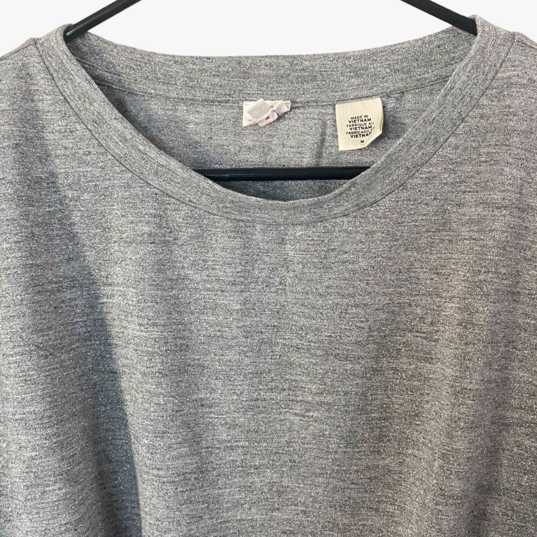Levi's Levi's Greta Dolman Tie-Front Gray Metallic Long-Sleeve T-Shirt Womens Medium Size M / US 6-8 / IT 42-44 - 5 Thumbnail