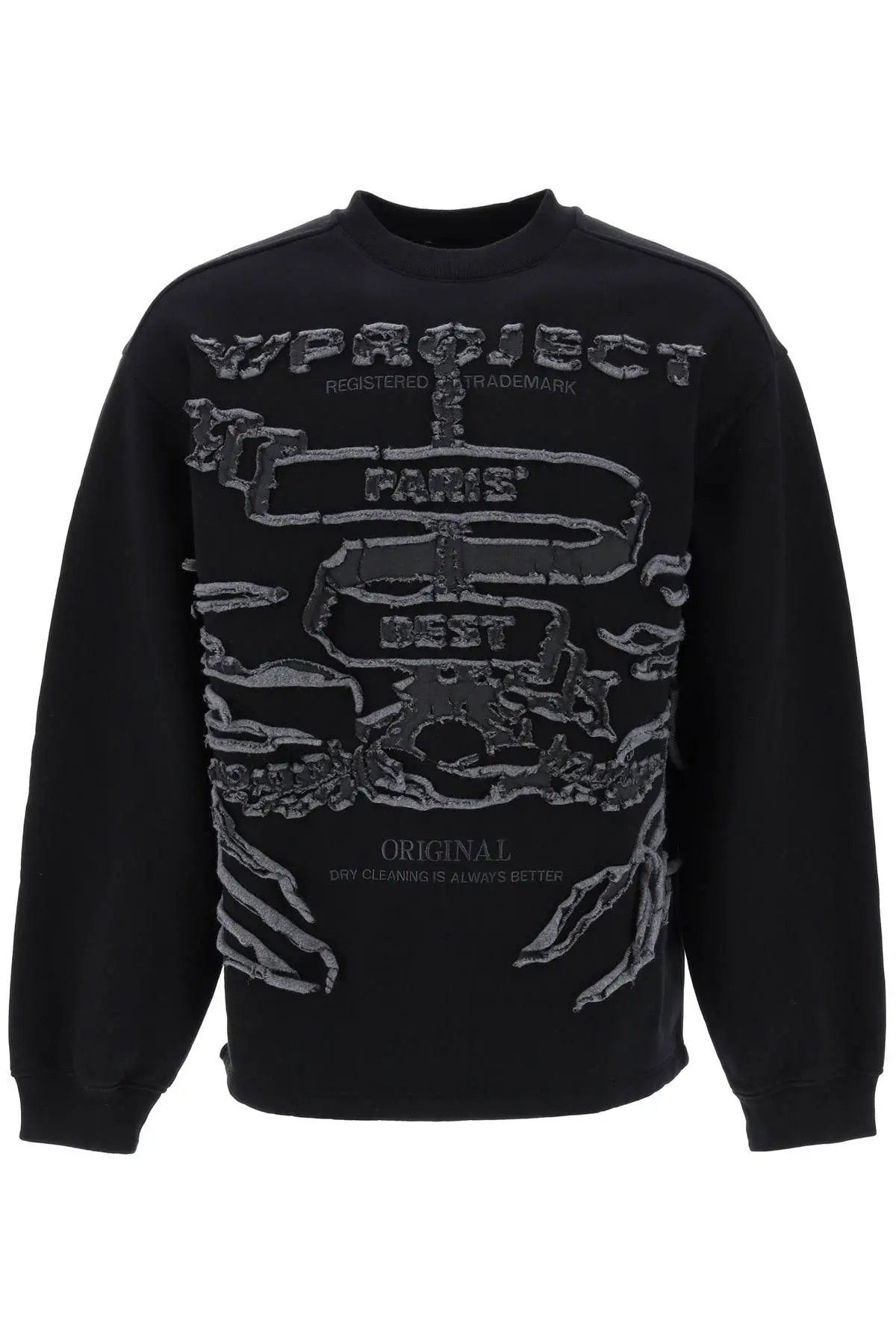 image of Yproject O1S22I1N0124 Paris' Best Sweatshirt In Black, Men's (Size Small)