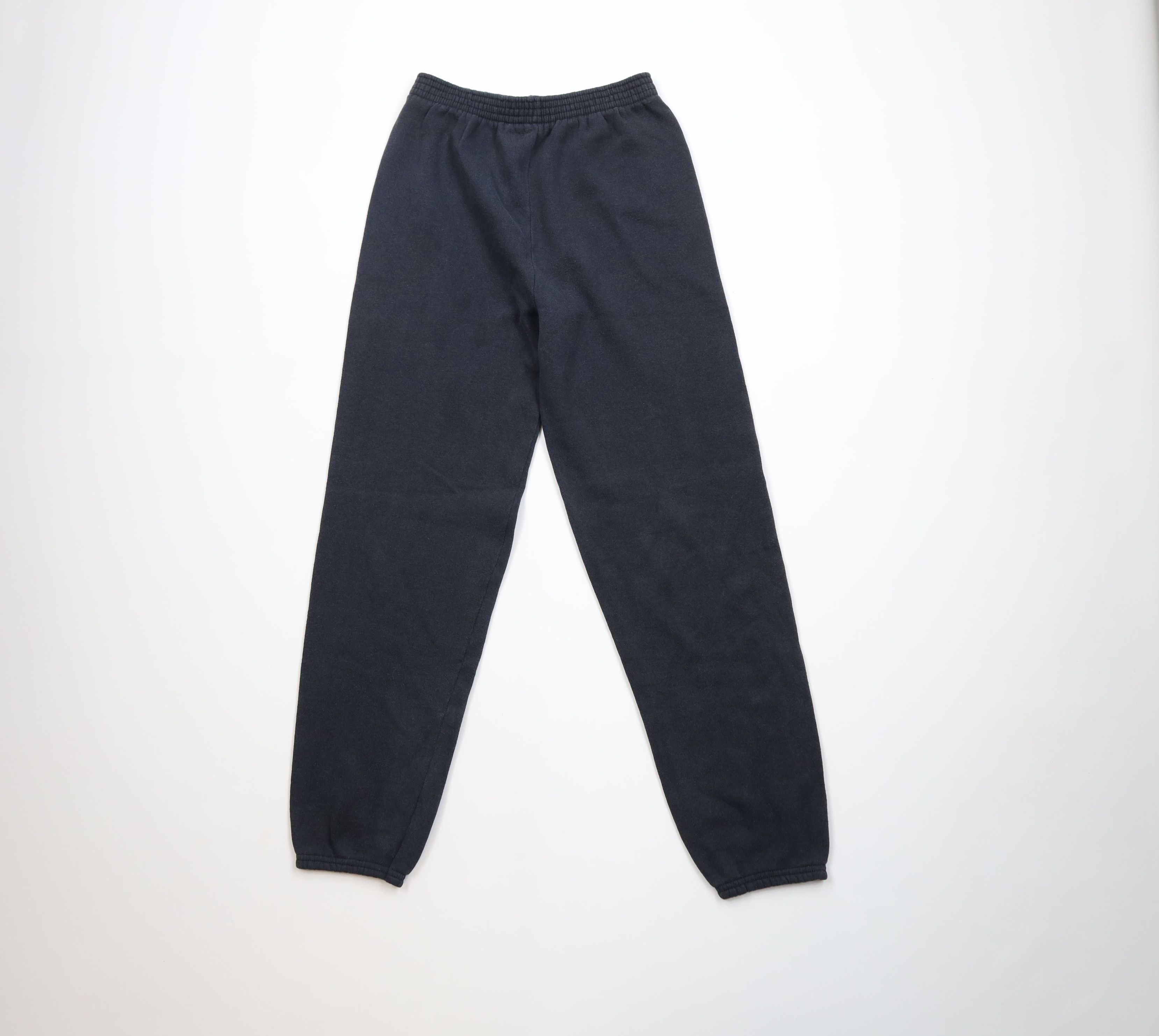 Vintage Vintage 90s Streetwear Cuffed Sweatpants Joggers Black USA Size 26" / US 2 / IT 38 - 1 Thumbnail