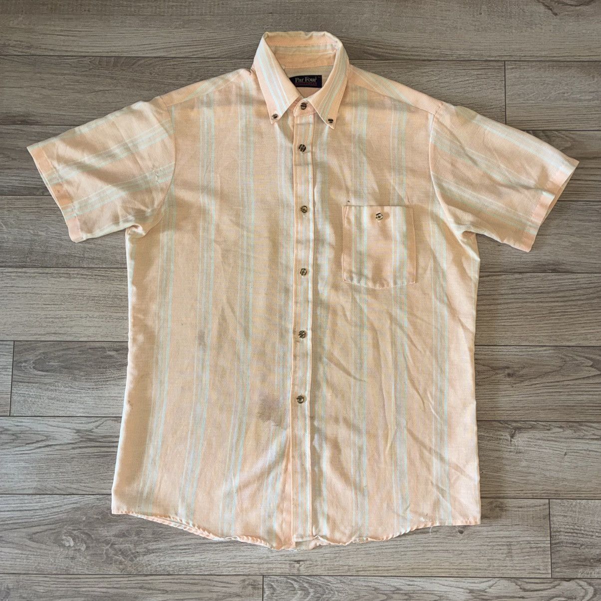 Other 70s/80s Par Four Sportswear orange striped button up shirt Size US L / EU 52-54 / 3 - 1 Thumbnail