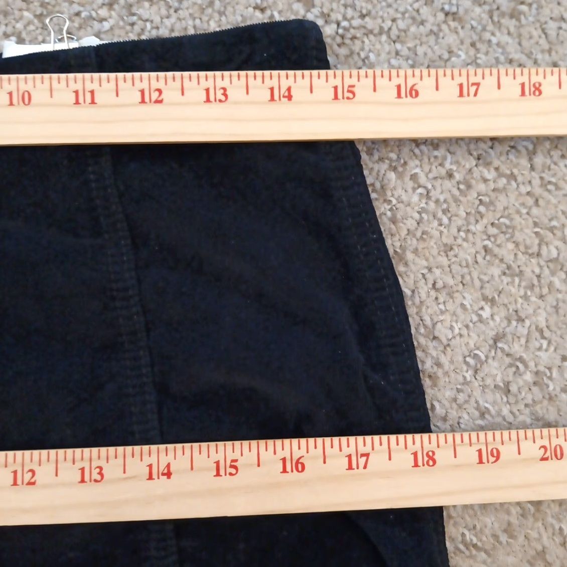 Free People Free People Skirt Women's Skirt Short Black Velvet A-Line Cotton Blend Lined 12 Regular Velvet Vintage No Size 34" / US 12 / IT 48 - 3 Thumbnail