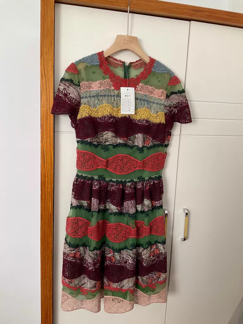 Valentino Valentino Colorful lace dress Size XS / US 0-2 / IT 36-38 - 1 Thumbnail