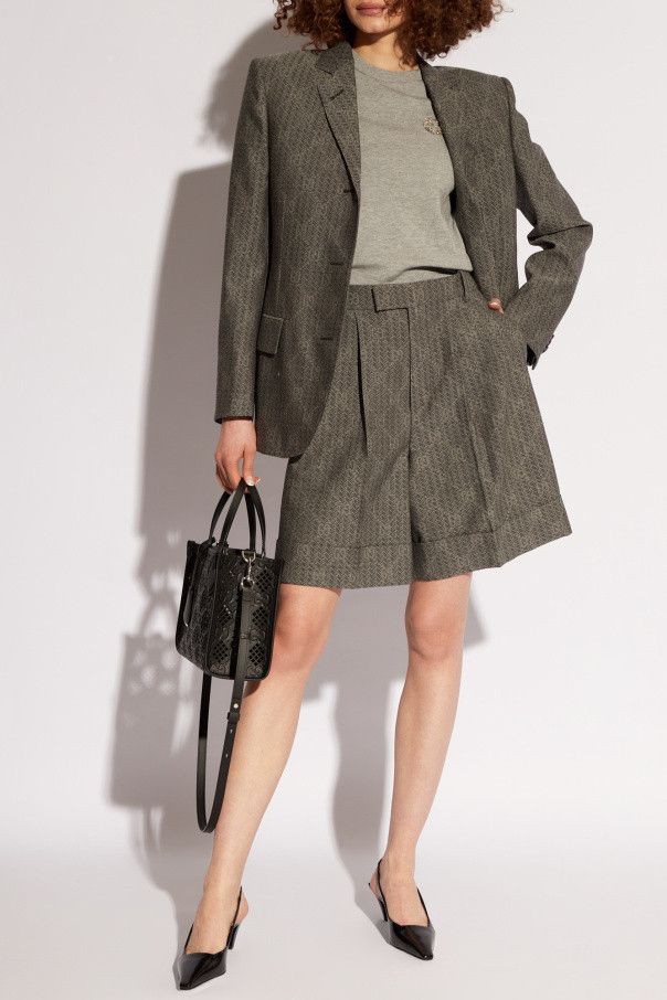 Gucci o1loc1c0226 761184 GG Chevron Wool Jacket in Grey Size XS / US 0-2 / IT 36-38 - 2 Thumbnail