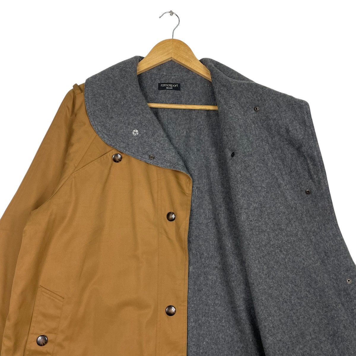 Designer × Japanese Brand × Vintage 💥RAMOSPORT RICH BROWN PARKA SHAWL COLLAR JACKET Size US L / EU 52-54 / 3 - 9 Thumbnail