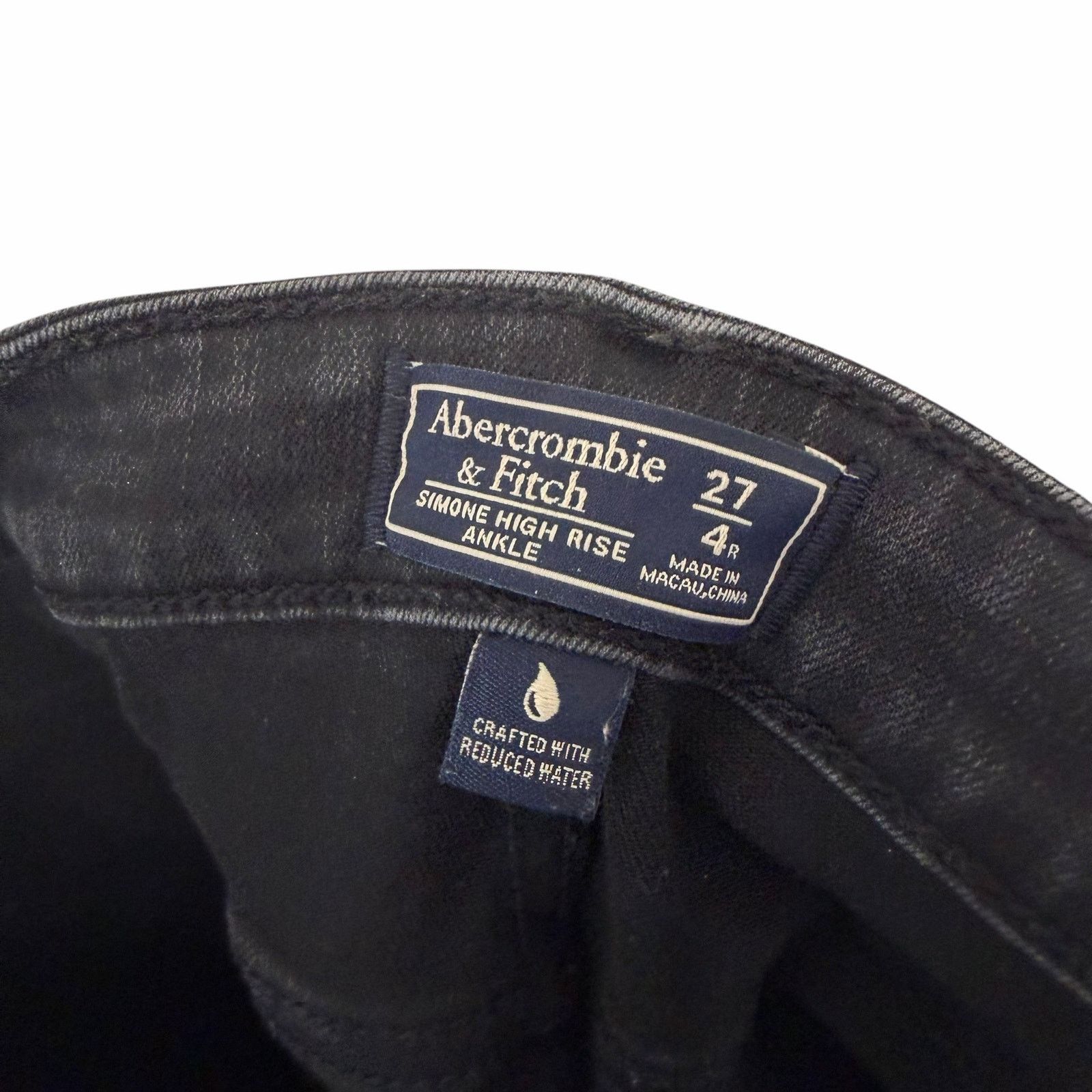 Abercrombie & Fitch Abercrombie & Fitch Black Simone High Rise Ankle Jeans Sz 27 Size 27" / US 4 / IT 40 - 2 Thumbnail