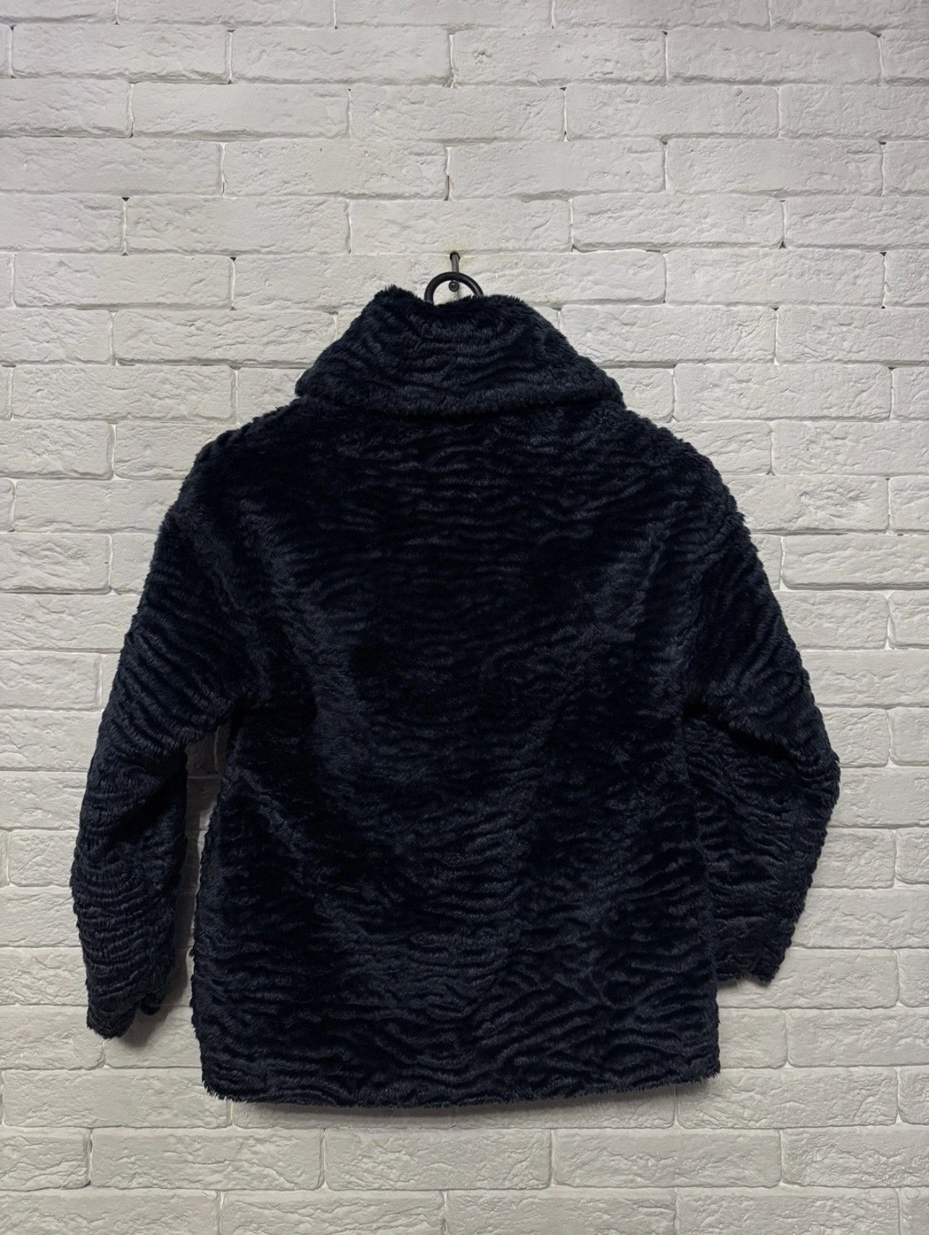 Diesel Diesel Dark Navy Textured Short Fur Coat Astrakhan Style Y2K Size S / US 4 / IT 40 - 12 Thumbnail