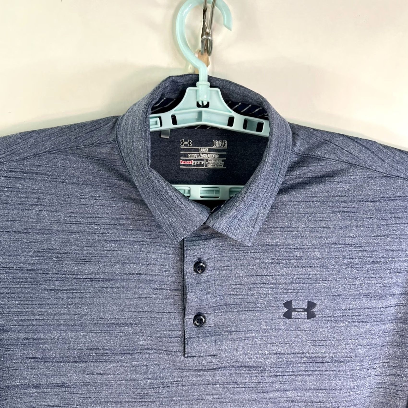 Under Armour Under Armour HeatGear Polo Shirt Mens Golf Short Sleeve Heather Blue L Size T-Shirt Shirt Polo Size US L / EU 52-54 / 3 - 3 Thumbnail