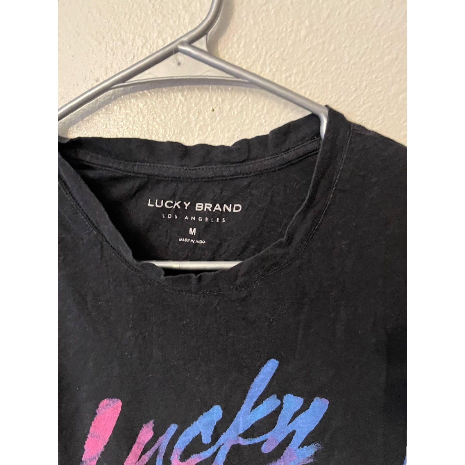 Lucky Brand VINTAGE Lucky Brand Shirt Womens M Black Crewneck Graphic Tee USA 90s Mens Women Size M / US 6-8 / IT 42-44 - 3 Thumbnail