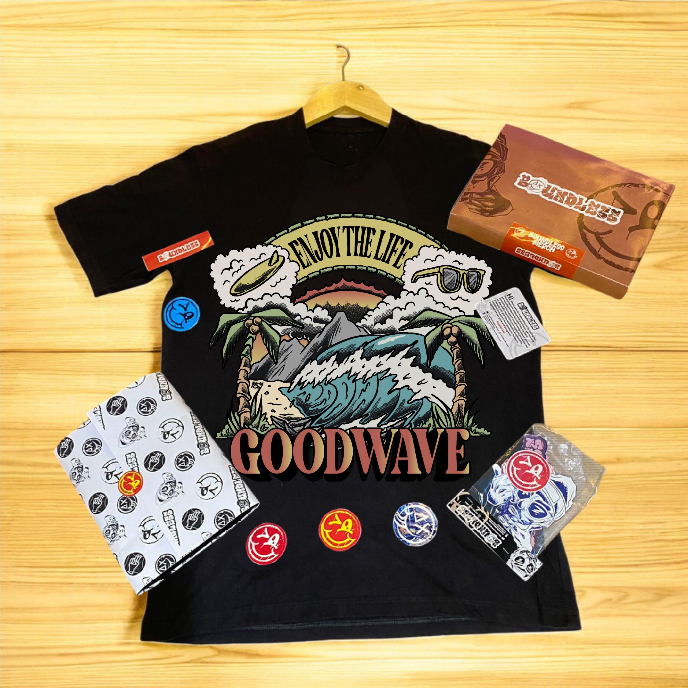 Local Authority Boundless T-shirt "Good Wave" Size US L / EU 52-54 / 3 - 1 Thumbnail