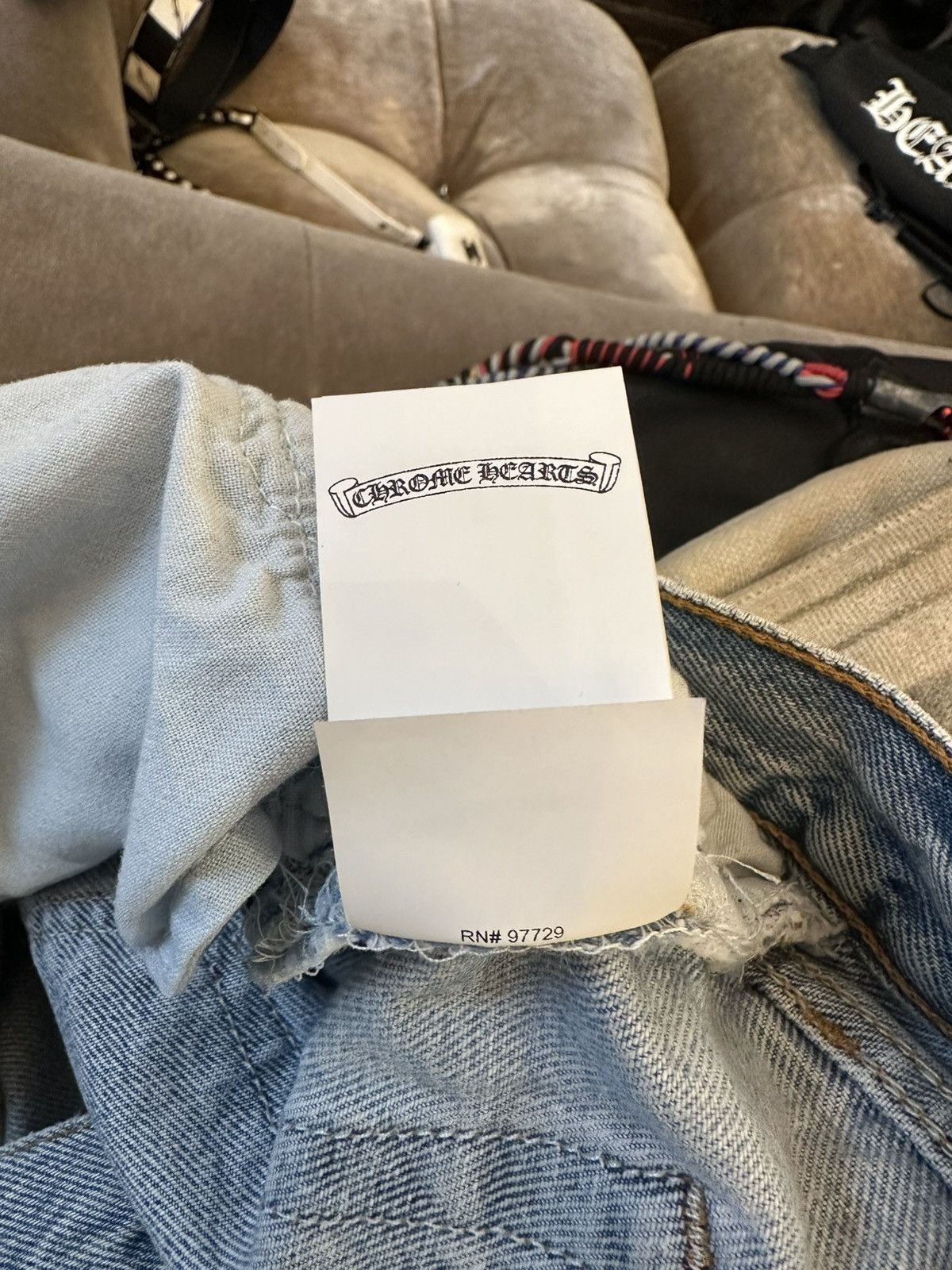 Chrome Hearts CHROME HEARTS LEVIS CROSS PATCH DENIM SZ33 Size US 33 - 13 Thumbnail