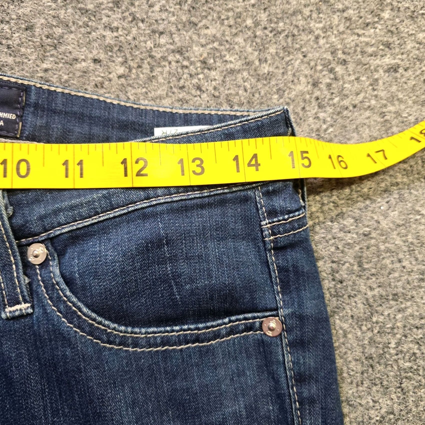 Vintage AG Adriano Goldschmied Jeans Women Size 27 Blue Stilt Roll Up Cuffed Skinny Capsule Casual, Travel, Denim, Slim, Patchwork? No, solid. Size 27" / US 4 / IT 40 - 6 Thumbnail