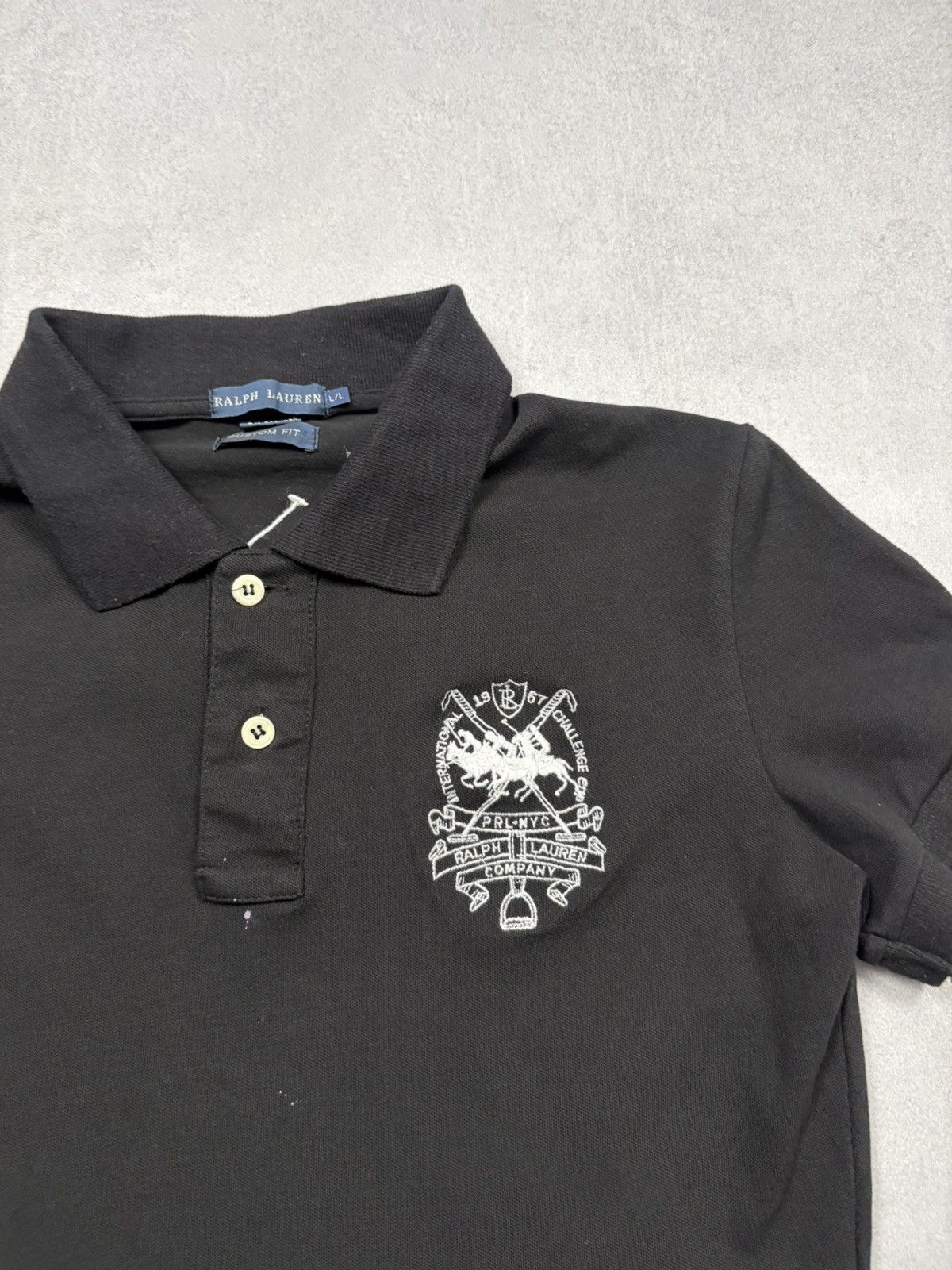 Polo Ralph Lauren Polo Ralph Lauren Custom Fit Polo Shirt Pony Spellout Logo L Size L / US 10 / IT 46 - 11 Thumbnail