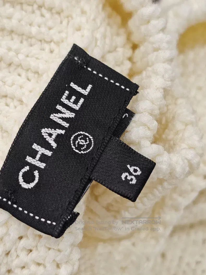 Chanel Chanel 22s beige white high-waisted medium-sleeved knitwea Size XS / US 0-2 / IT 36-38 - 5 Thumbnail