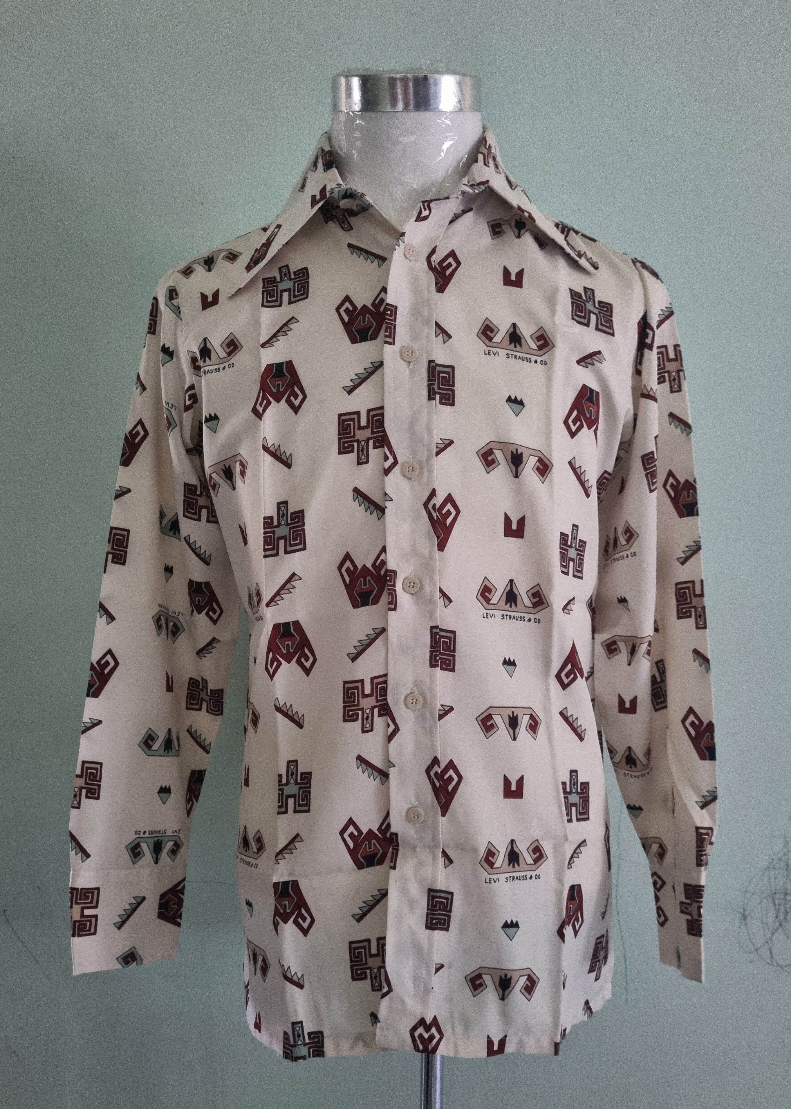Levi's × Vintage Vintage 70s Levi's Western Aztec Native American Button Size US M / EU 48-50 / 2 - 1 Thumbnail