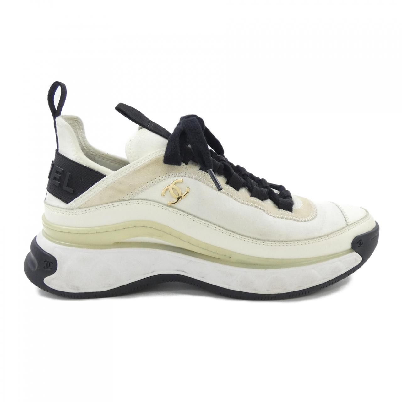 Chanel Chanel Chanel Fabric Calfskin Sneakers Textile Shoes G35617Y53646 DUTY FREE for USA Size ONE SIZE - 1 Thumbnail