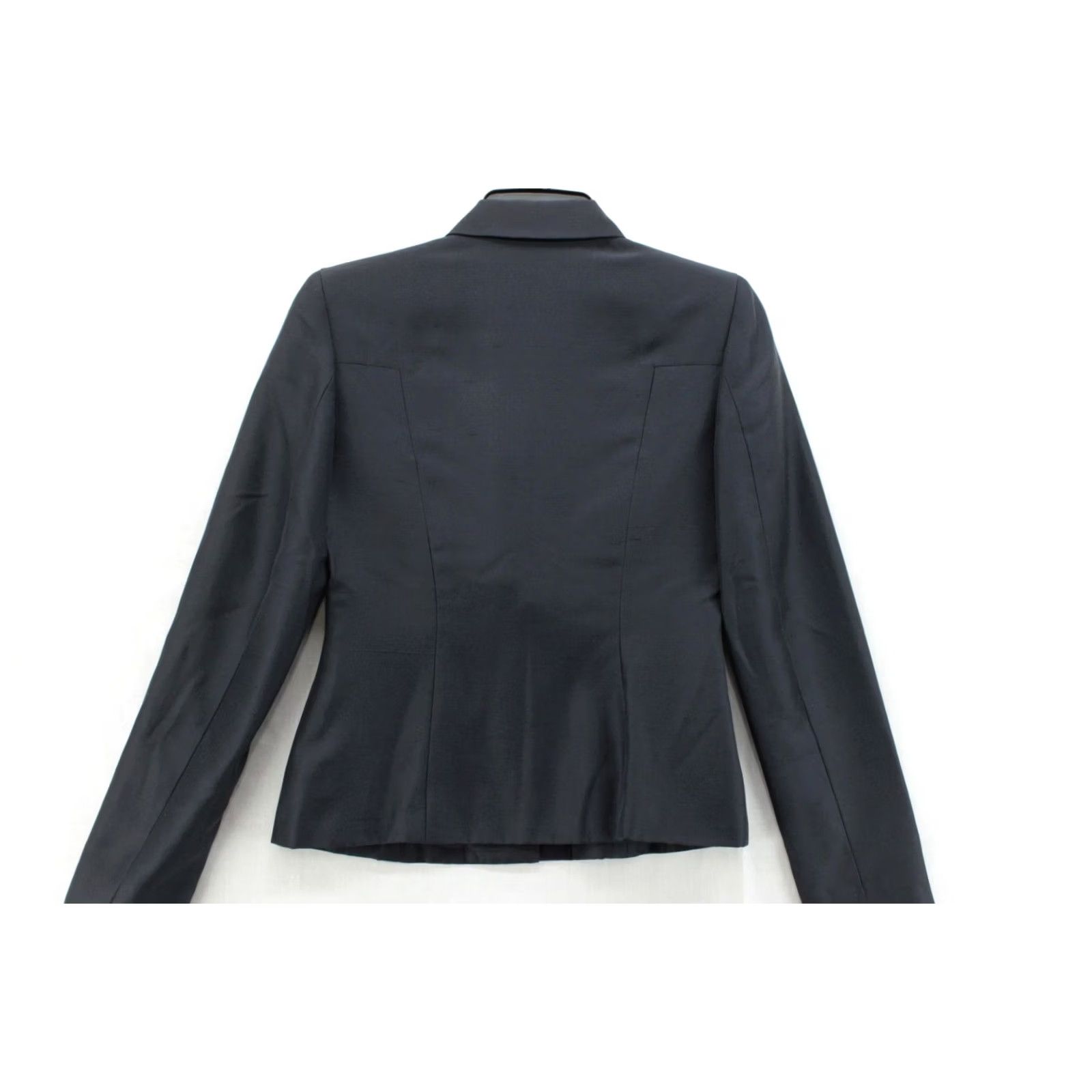 Vintage Tahari Silk Blazer Jacket Womens Size 4 Luxury Fitted Snap Closure Lined Office Blazer, Tahari, Silk, Black, Classic, Regular, 4, Womens Size S / US 4 / IT 40 - 6 Thumbnail