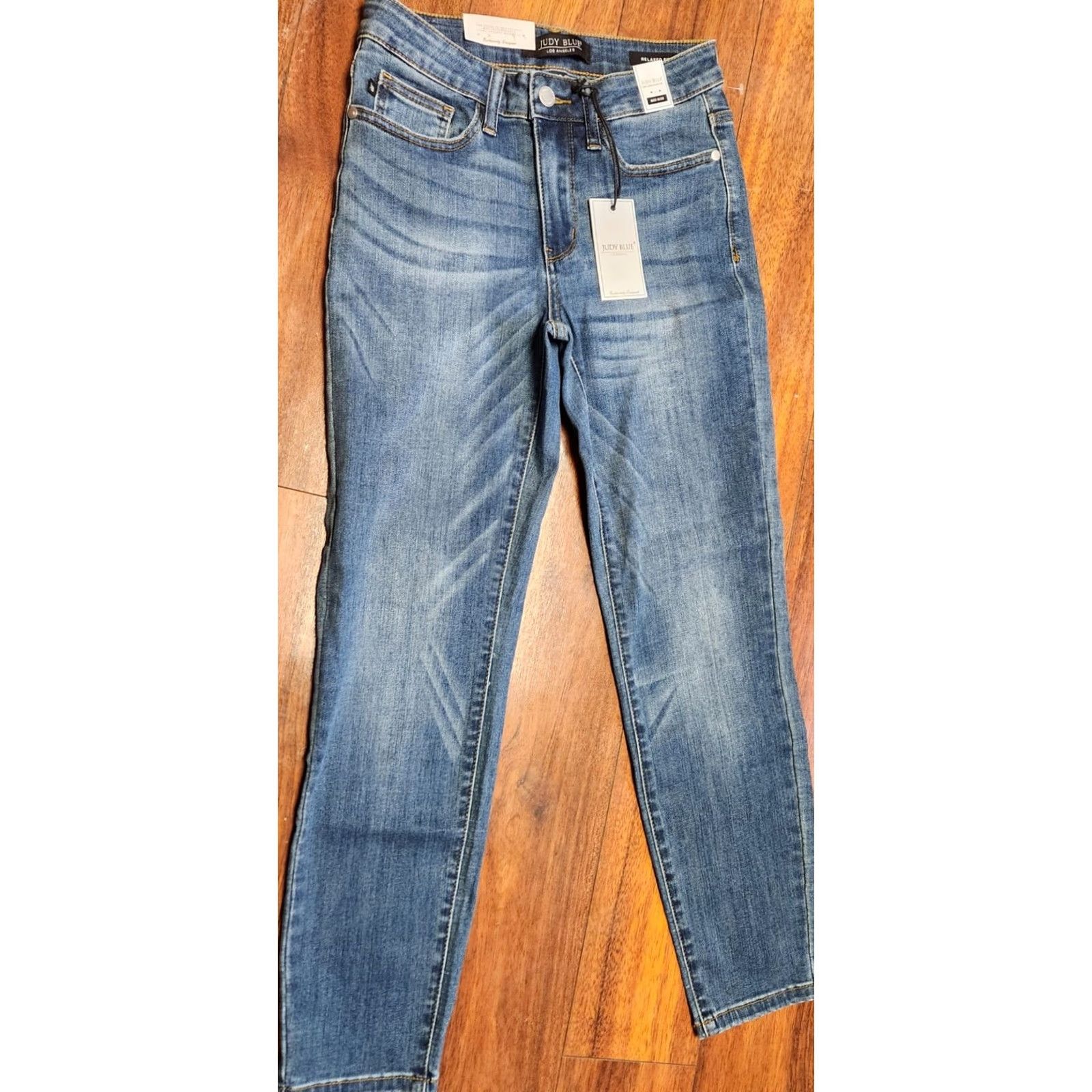 Denime JUDY BLUE Jeans Women's 26x26 Blue Relaxed Fit Mid Rise Stretch Denim Pants NWT Jeans Size 26" / US 2 / IT 38 - 3 Thumbnail