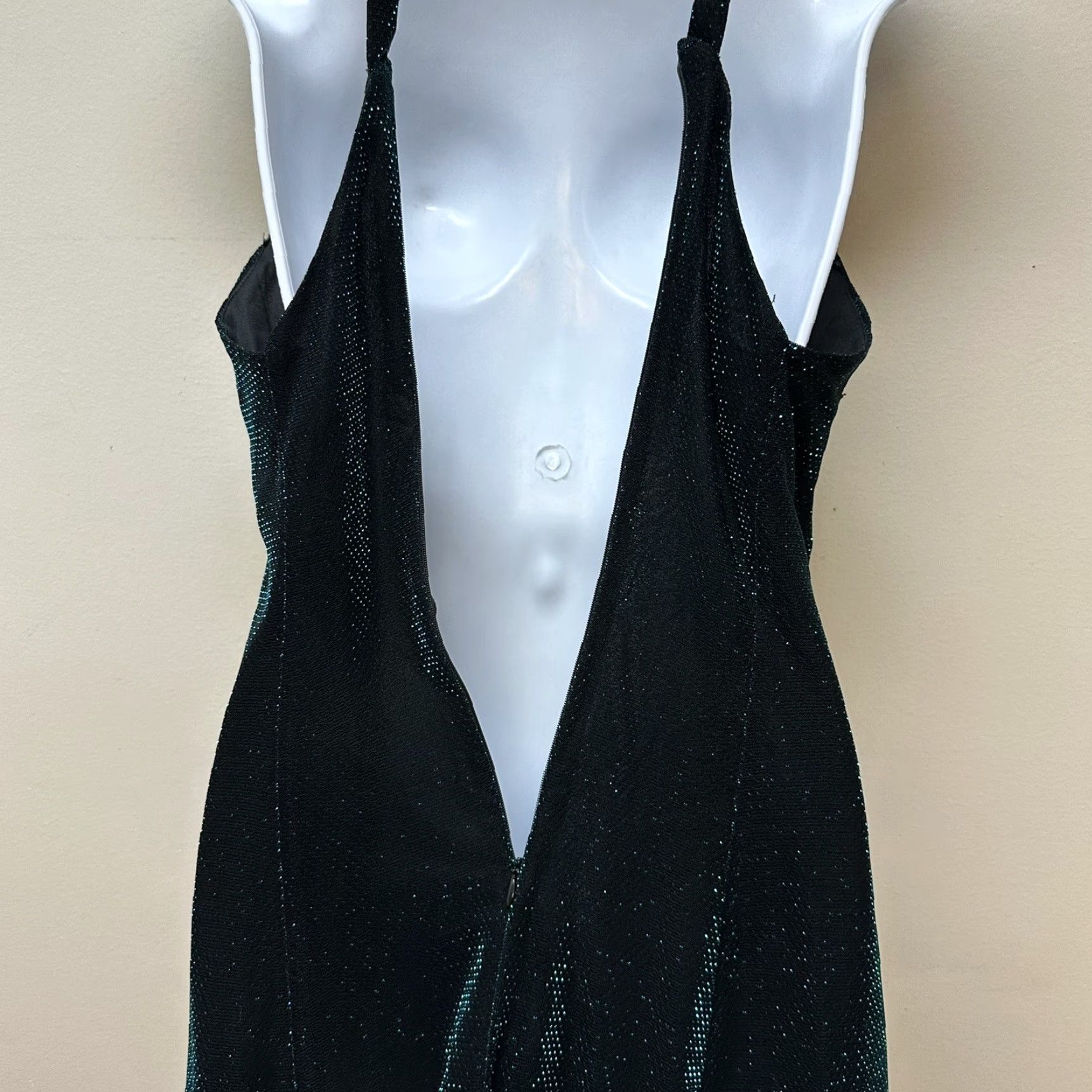 Jessica McClintock VINTAGE Jessica McClintock Gunne Sax Metallic Short Dress Party Prom Size M Dress Womens 80s Green Glam Rock Size 28" / US 6 / IT 42 - 7 Thumbnail
