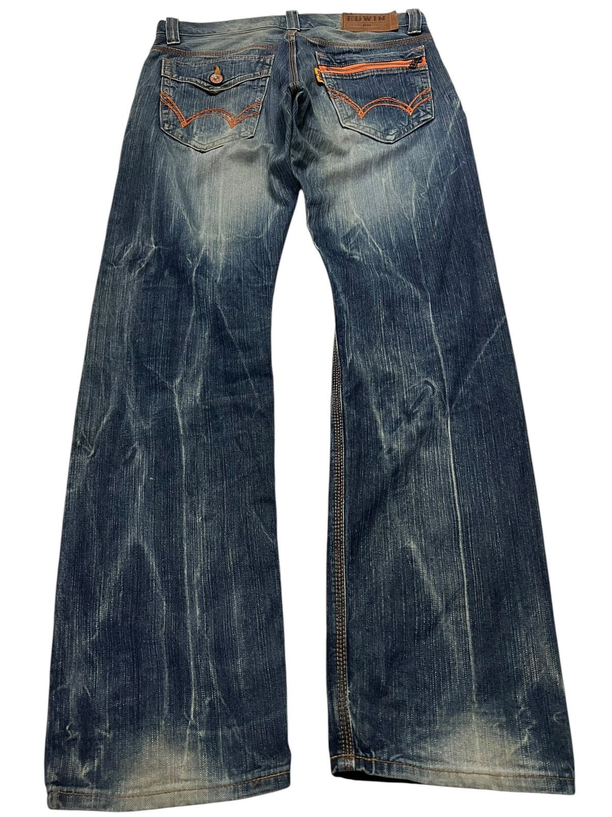 Edwin × If Six Was Nine × Japanese Brand 💥Flare💥 Edwin Exclusive Vintage XV Distress Mud Wash Jean Size US 34 / EU 50 - 2 Thumbnail
